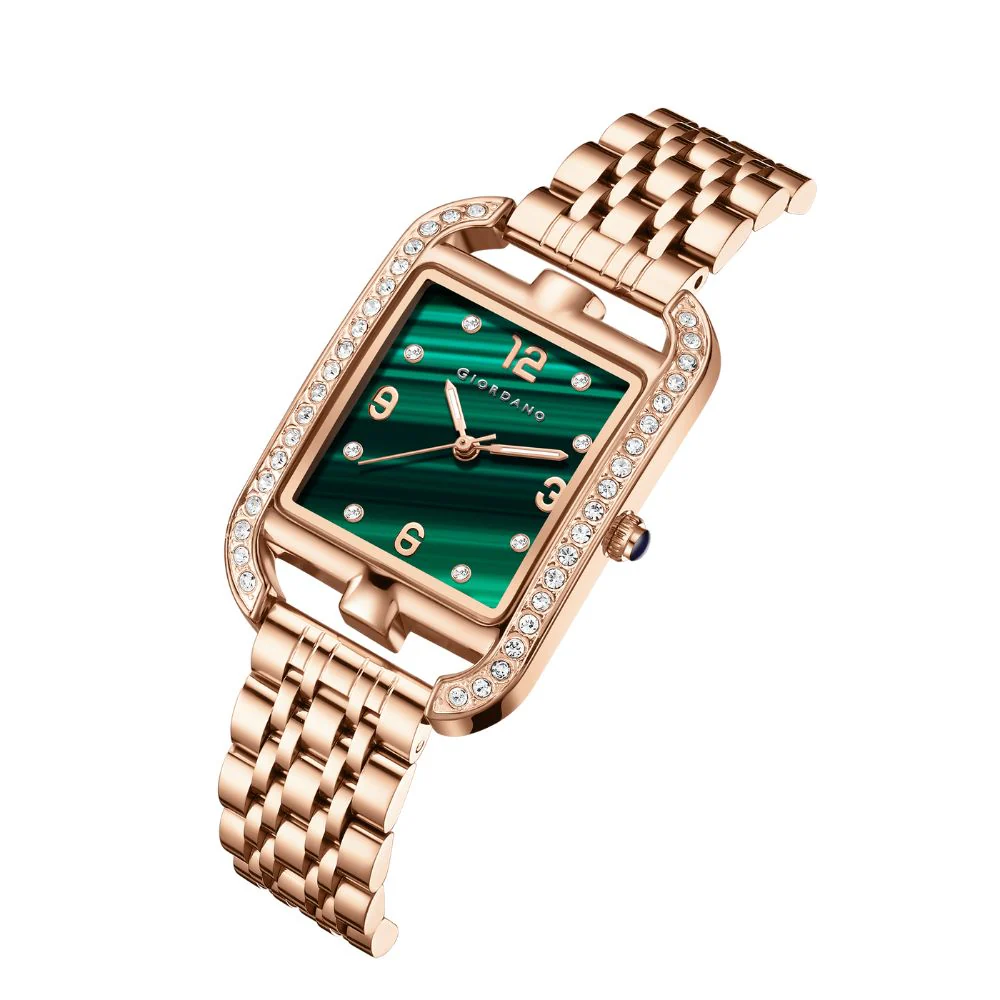 Giordano Analog Watch for Women– Stylish Dial with Crystal Accents, Metal Strap, Quartz Movement – Elegant Accessory for Special Occasions | GZ-60108-44 - Image 5