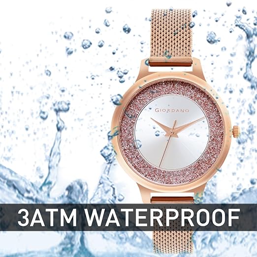 Giordano Analog Watch for Women Stylish Metal Strap| 3 Hands Mechanism with Water Resistance Latest Generation Premium Analogue Watches Ideal Gift for Female, Ladies & Girls - GD4071 | GD4071-22 - Image 4