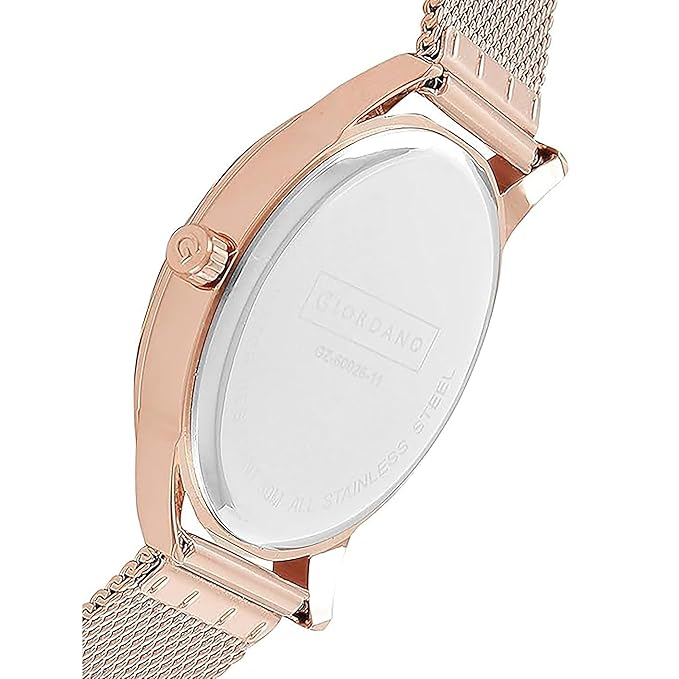 Giordano Analog Watch for Women Stylish Metal Strap| 3 Hands Mechanism with Water Resistant Wrist Watch | GZ-60026-11 - Image 5