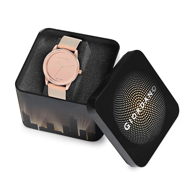 Giordano Analog Watch for Women Stylish Metal Strap| 3 Hands Mechanism with Water Resistant Wrist Watch | GZ-60026-11 - Image 7
