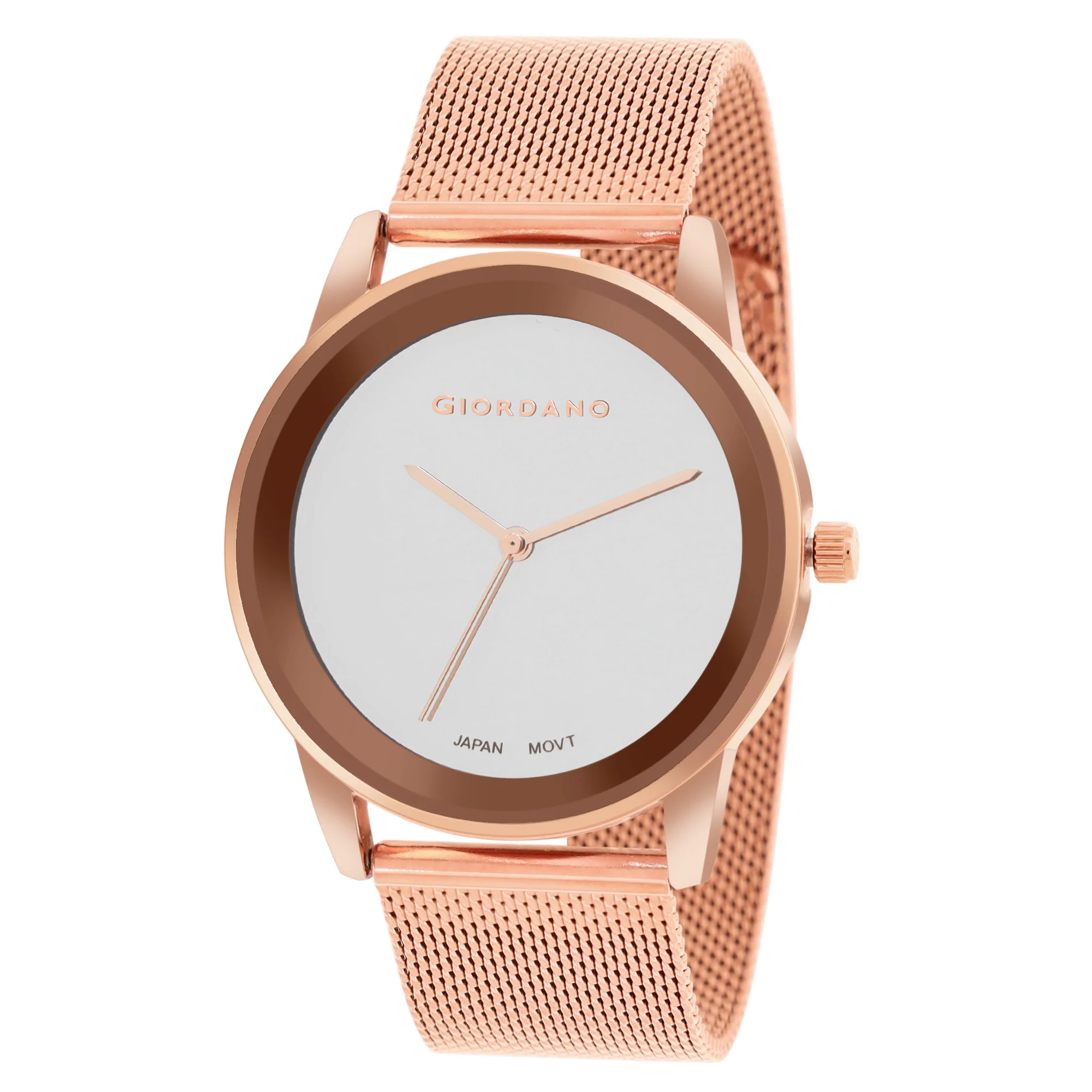Giordano Analog Watch for Women Stylish Metal Strap| 3 Hands Mechanism with Water Resistant Wrist Watch | GZ-60026-22 - Image 2