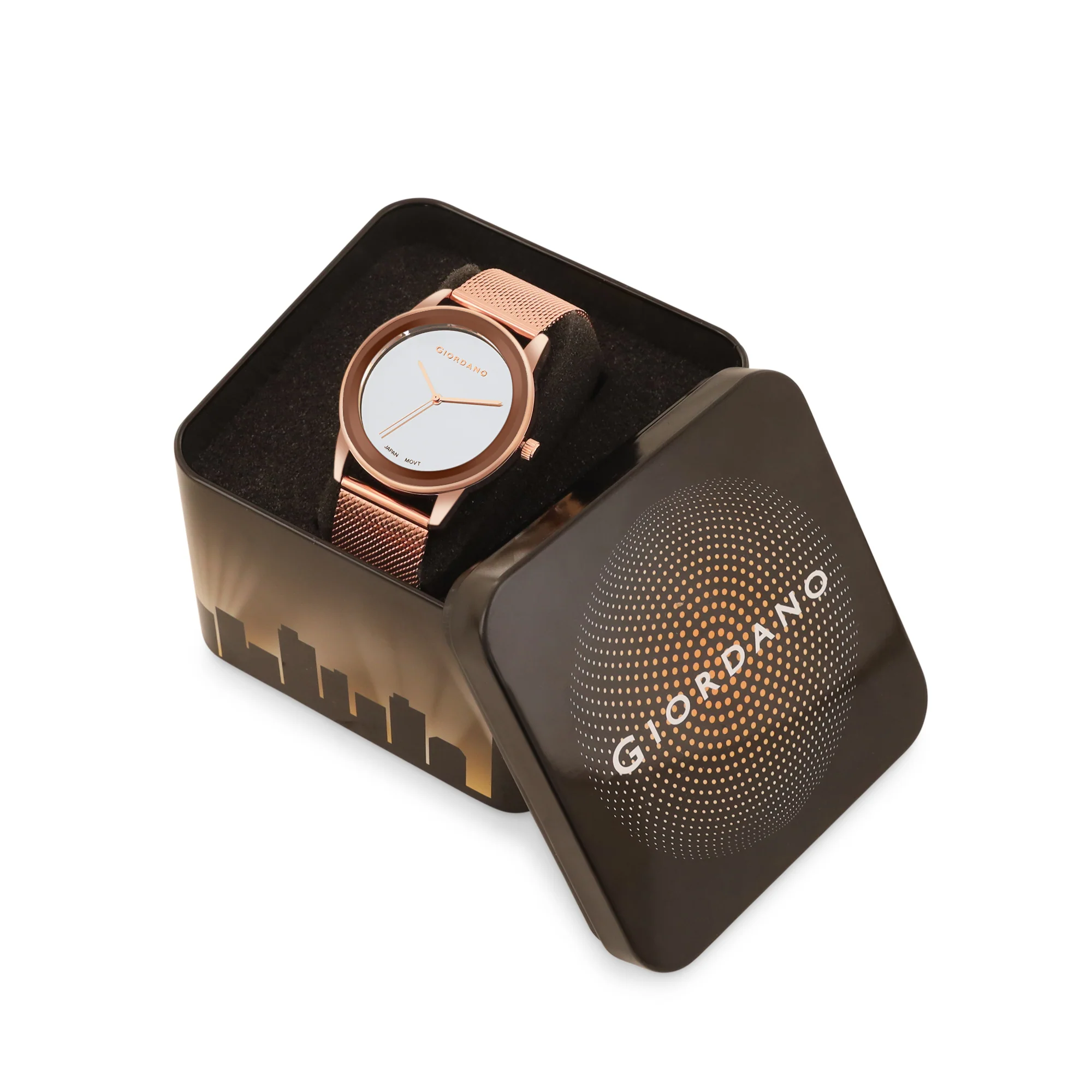 Giordano Analog Watch for Women Stylish Metal Strap| 3 Hands Mechanism with Water Resistant Wrist Watch | GZ-60026-22 - Image 6