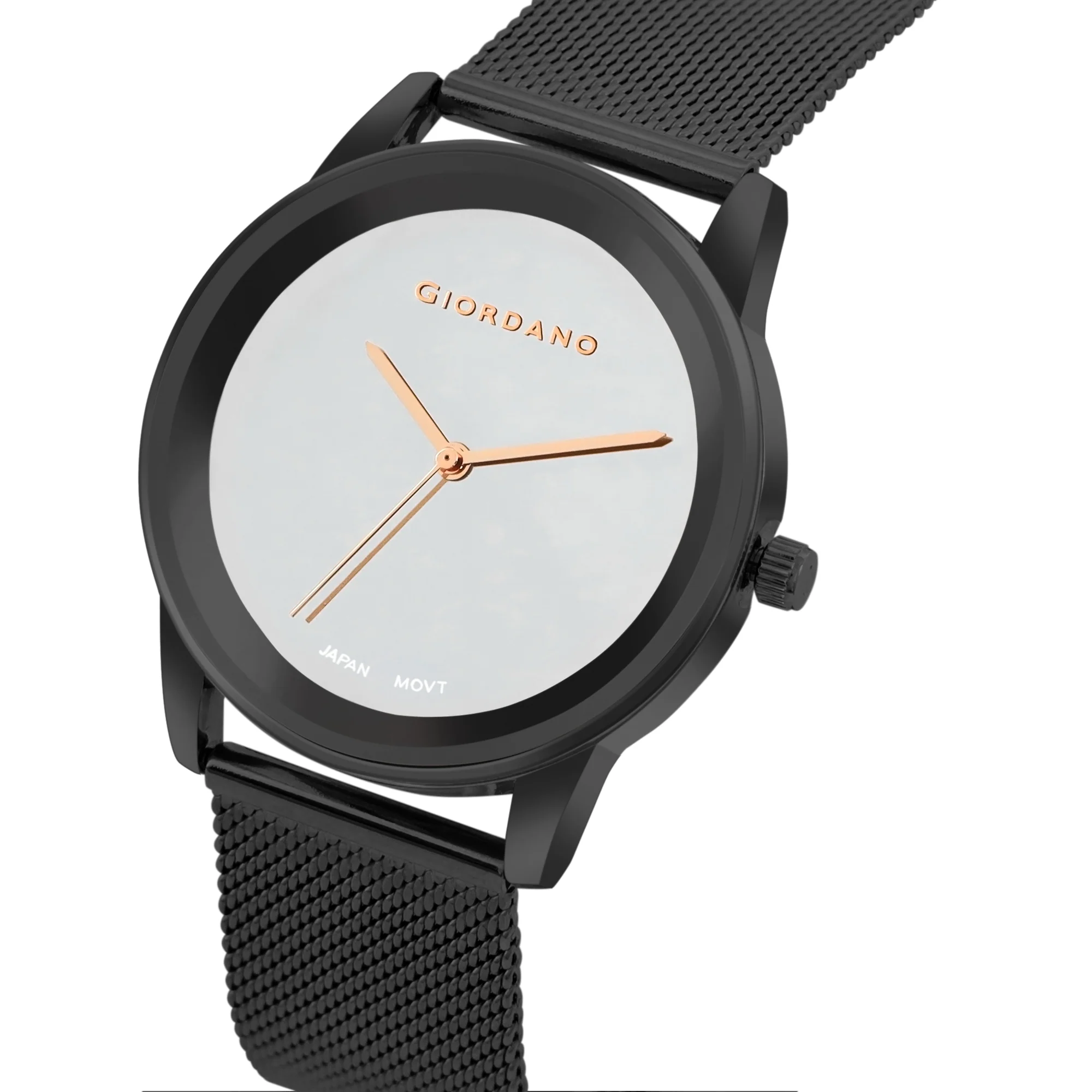 Giordano Analog Watch for Women Stylish Metal Strap| 3 Hands Mechanism with Water Resistant Wrist Watch | GZ-60026-33 - Image 3