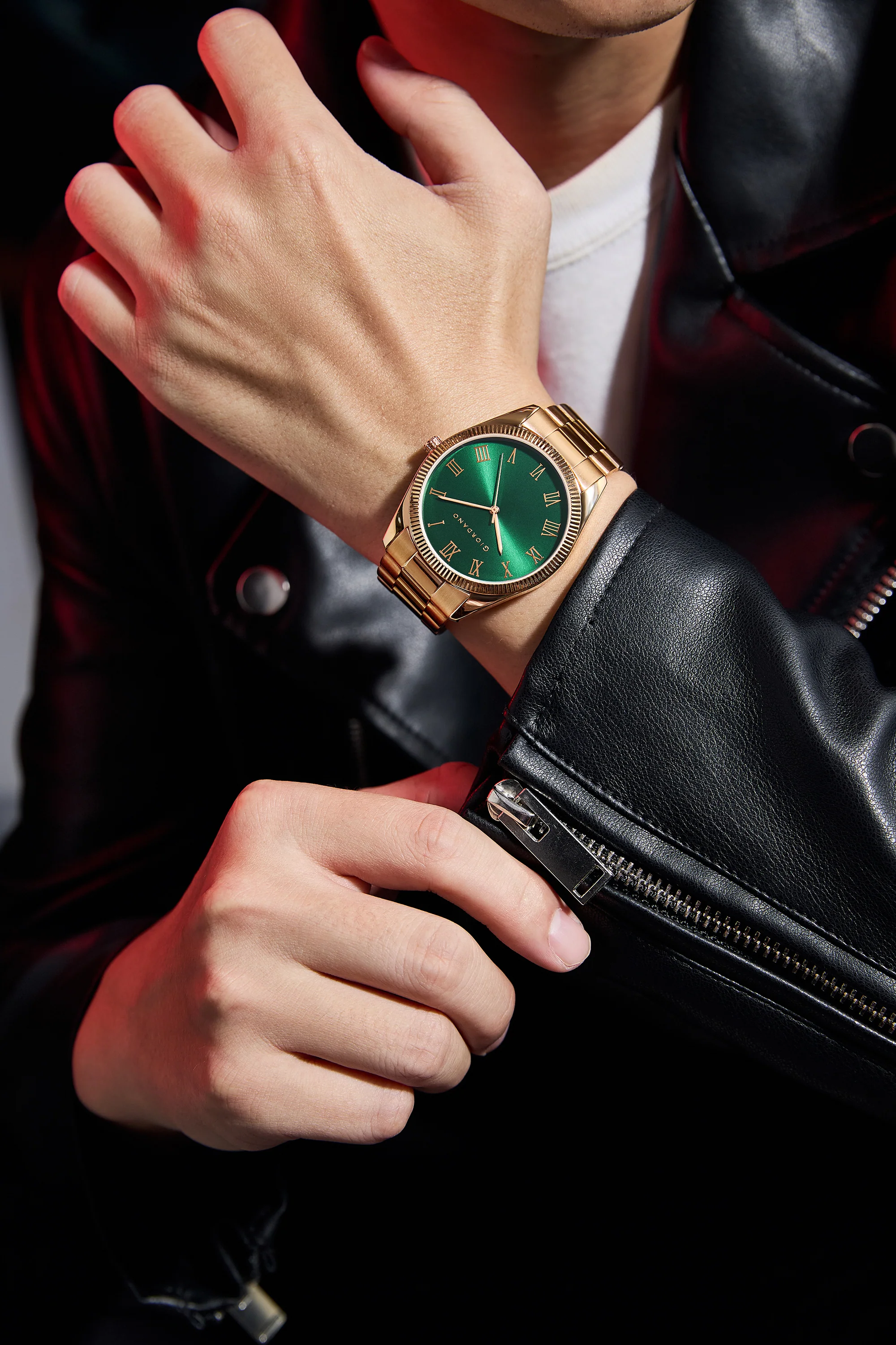 Giordano Analog Wrist Watch for Men Stylish Metal Strap with Water Resistant 3 Hand Mechanism for Men and Boys to Compliment Your Look/Ideal Gift for Male - GZ-50112-66 - Image 2