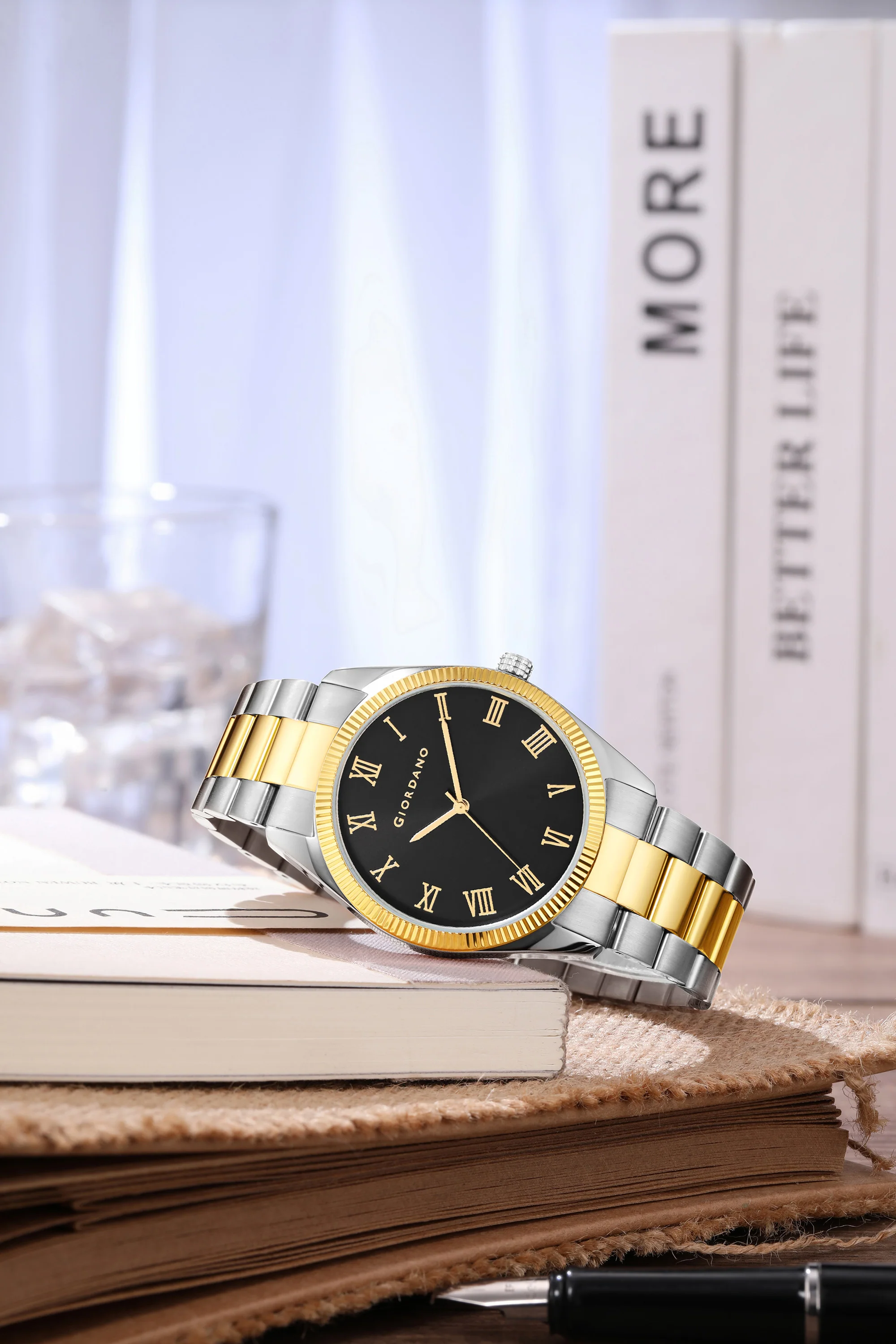 Giordano Analog Wrist Watch for Men Stylish Metal Strap with Water Resistant 3 Hand Mechanism for Men and Boys to Compliment Your Look/Ideal Gift for Male - GZ-50112-77 - Image 3