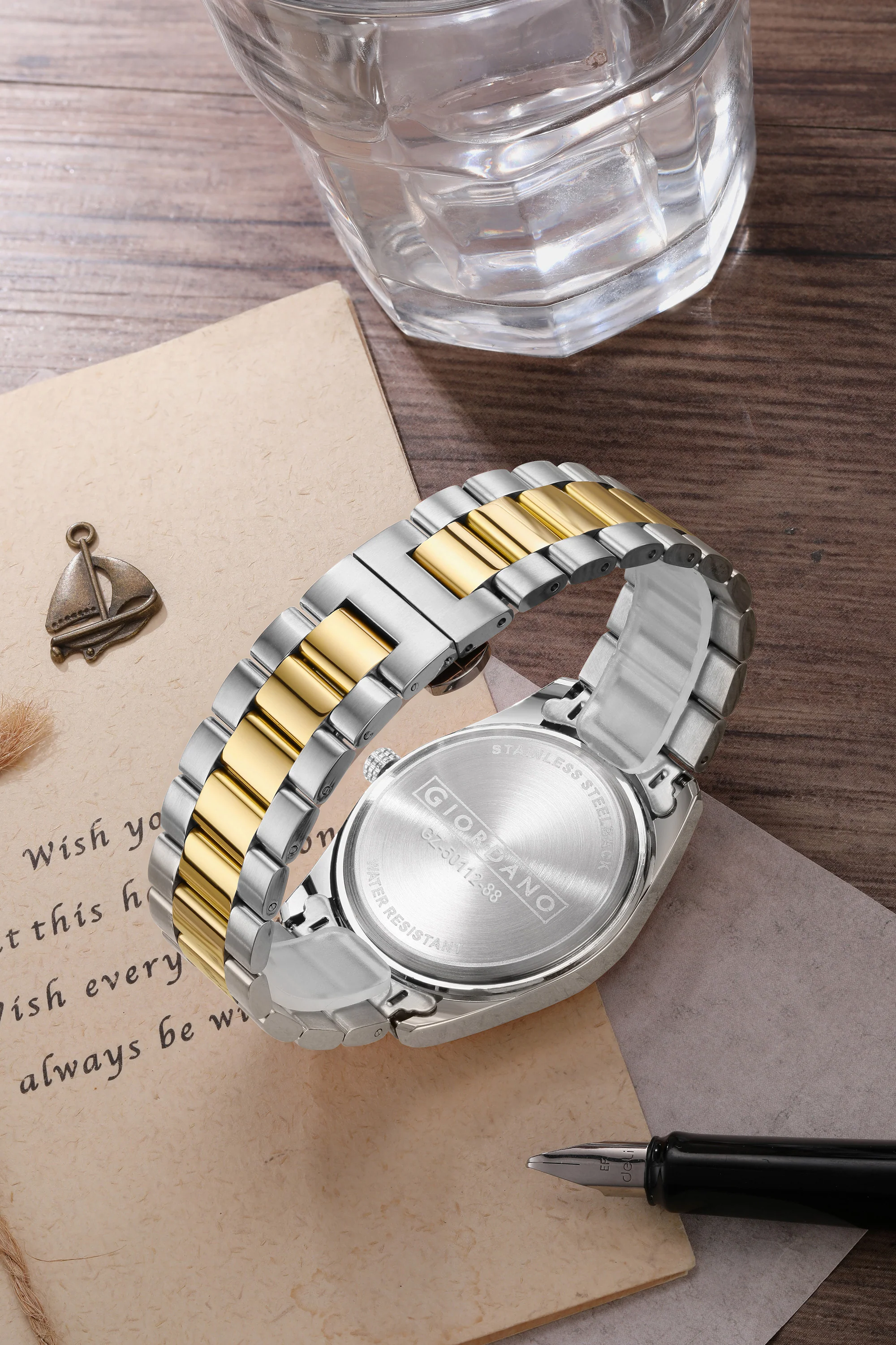 Giordano Analog Wrist Watch for Men Stylish Metal Strap with Water Resistant 3 Hand Mechanism for Men and Boys to Compliment Your Look/Ideal Gift for Male - GZ-50112-88 - Image 4