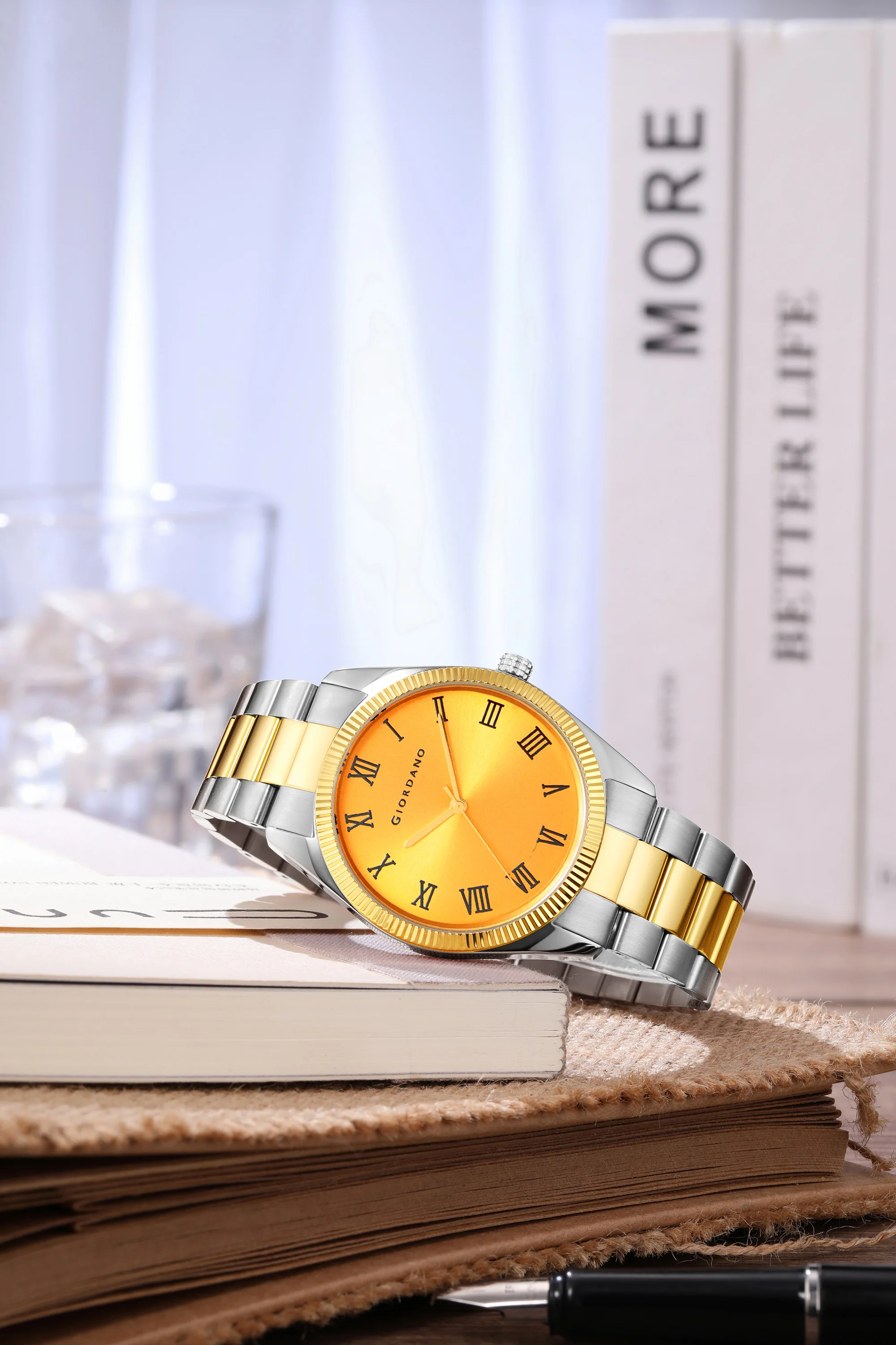 Giordano Analog Wrist Watch for Men Stylish Metal Strap with Water Resistant 3 Hand Mechanism for Men and Boys to Compliment Your Look/Ideal Gift for Male GZ-50112-11B - Image 3