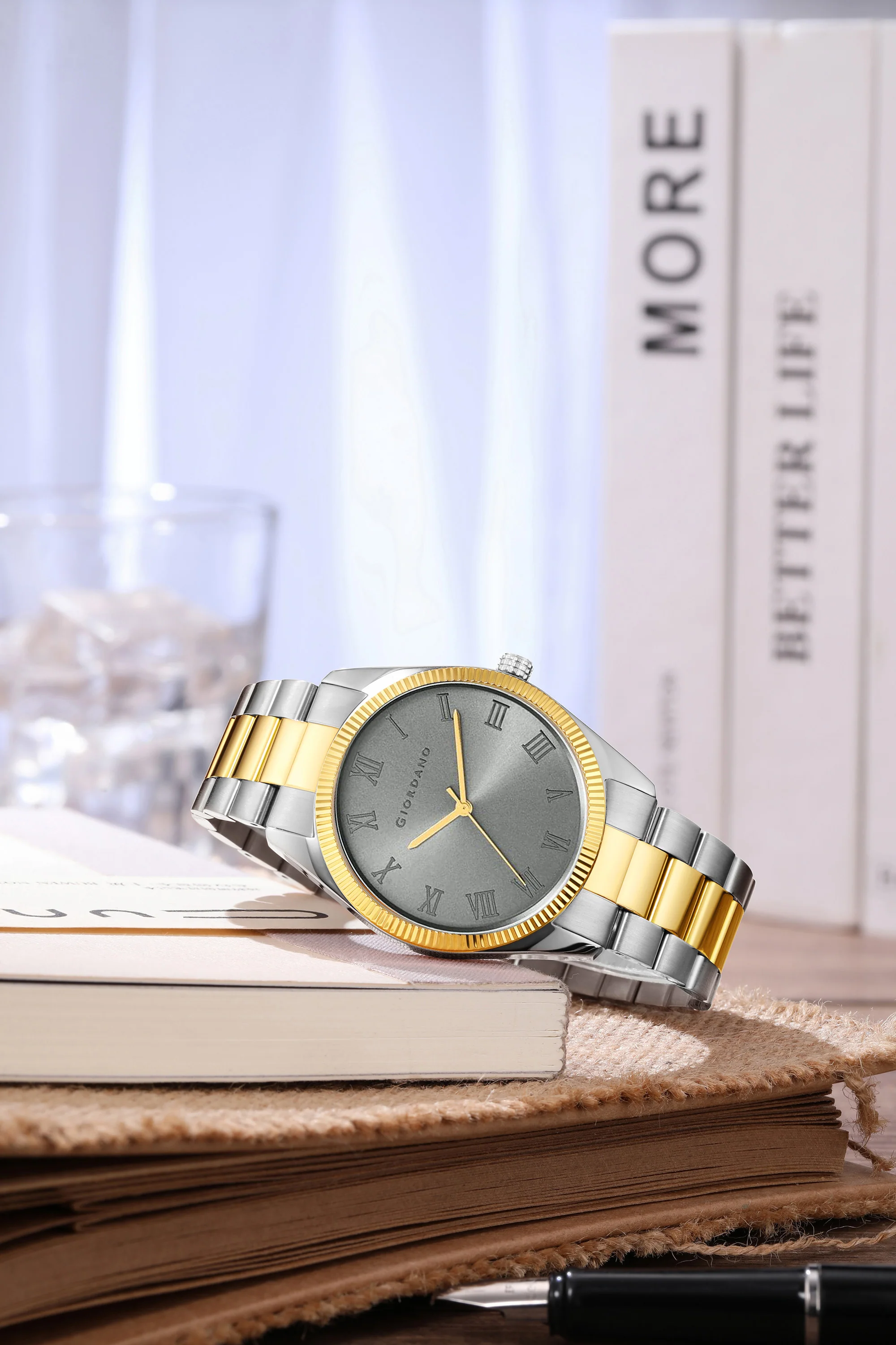 Giordano Analog Wrist Watch for Men Stylish Metal Strap with Water Resistant 3 Hand Mechanism for Men and Boys to Compliment Your Look/Ideal Gift for Male - GZ-50112-11C - Image 3