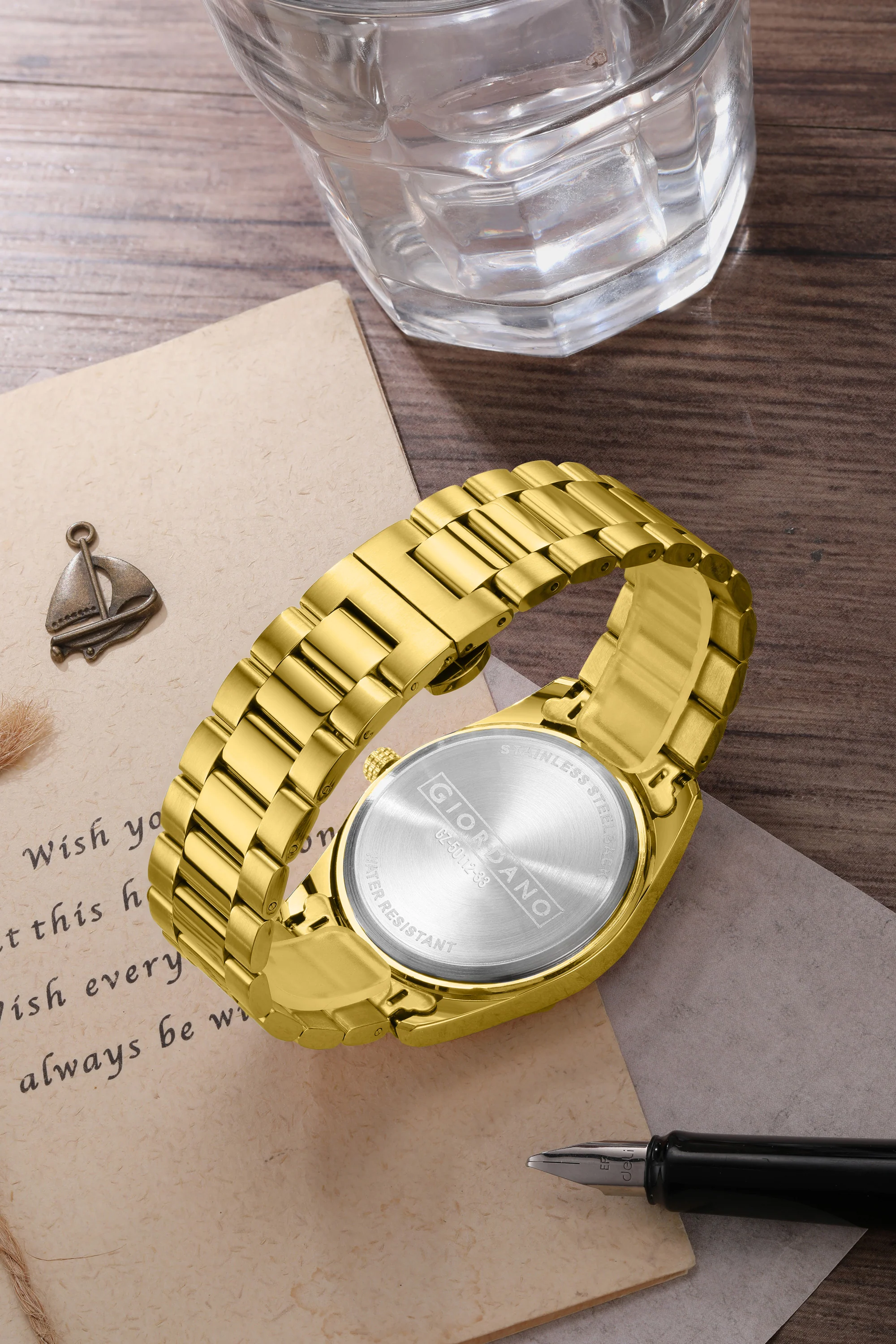 Giordano Analog Wrist Watch for Men Stylish Metal Strap with Water Resistant 3 Hand Mechanism for Men and Boys to Compliment Your Look/Ideal Gift for Male - GZ-50112-33 - Image 4