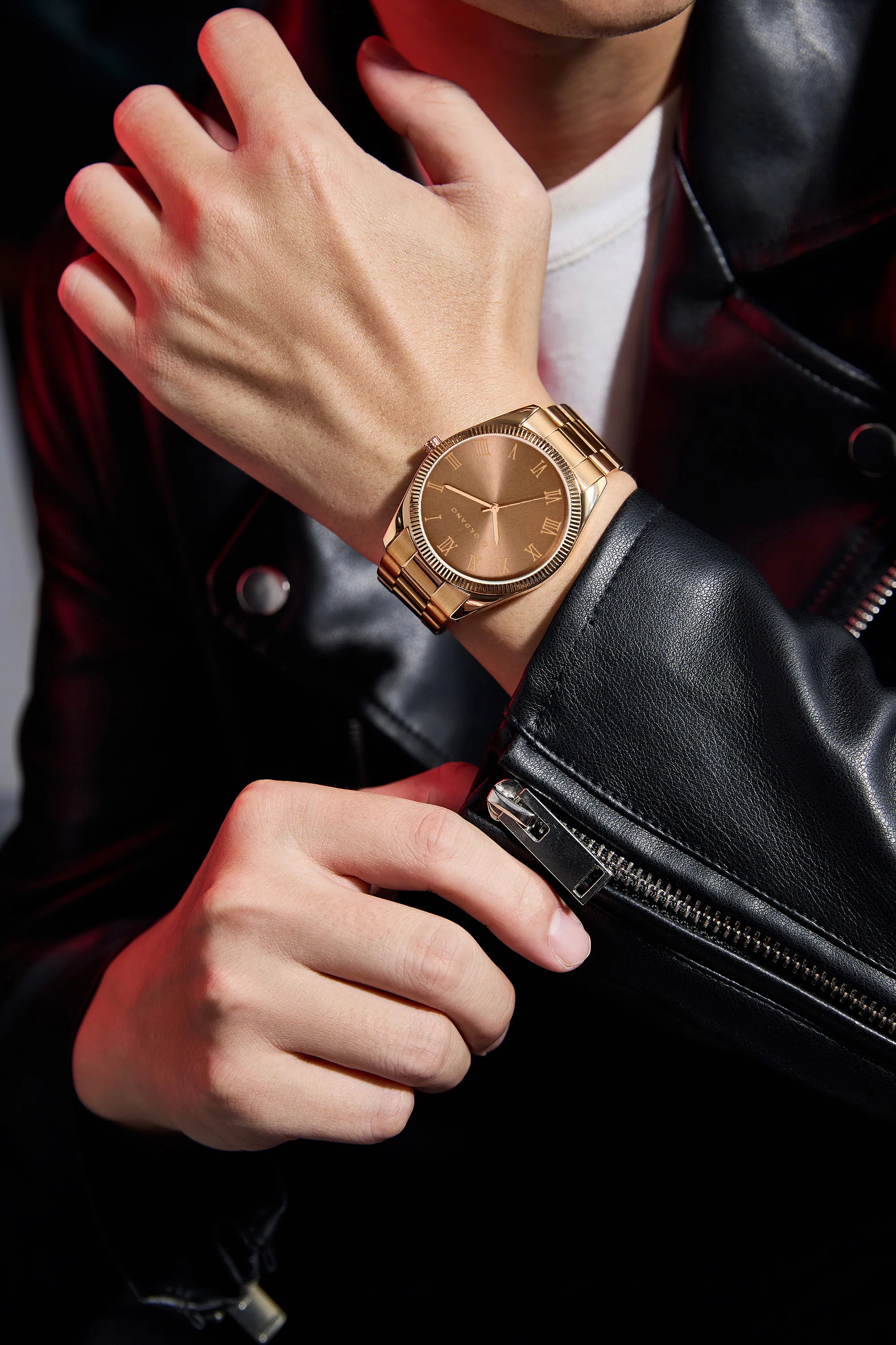 Giordano Analog Wrist Watch for Men Stylish Metal Strap with Water Resistant 3 Hand Mechanism for Men and Boys to Compliment Your Look/Ideal Gift for Male - GZ-50112-44 - Image 2