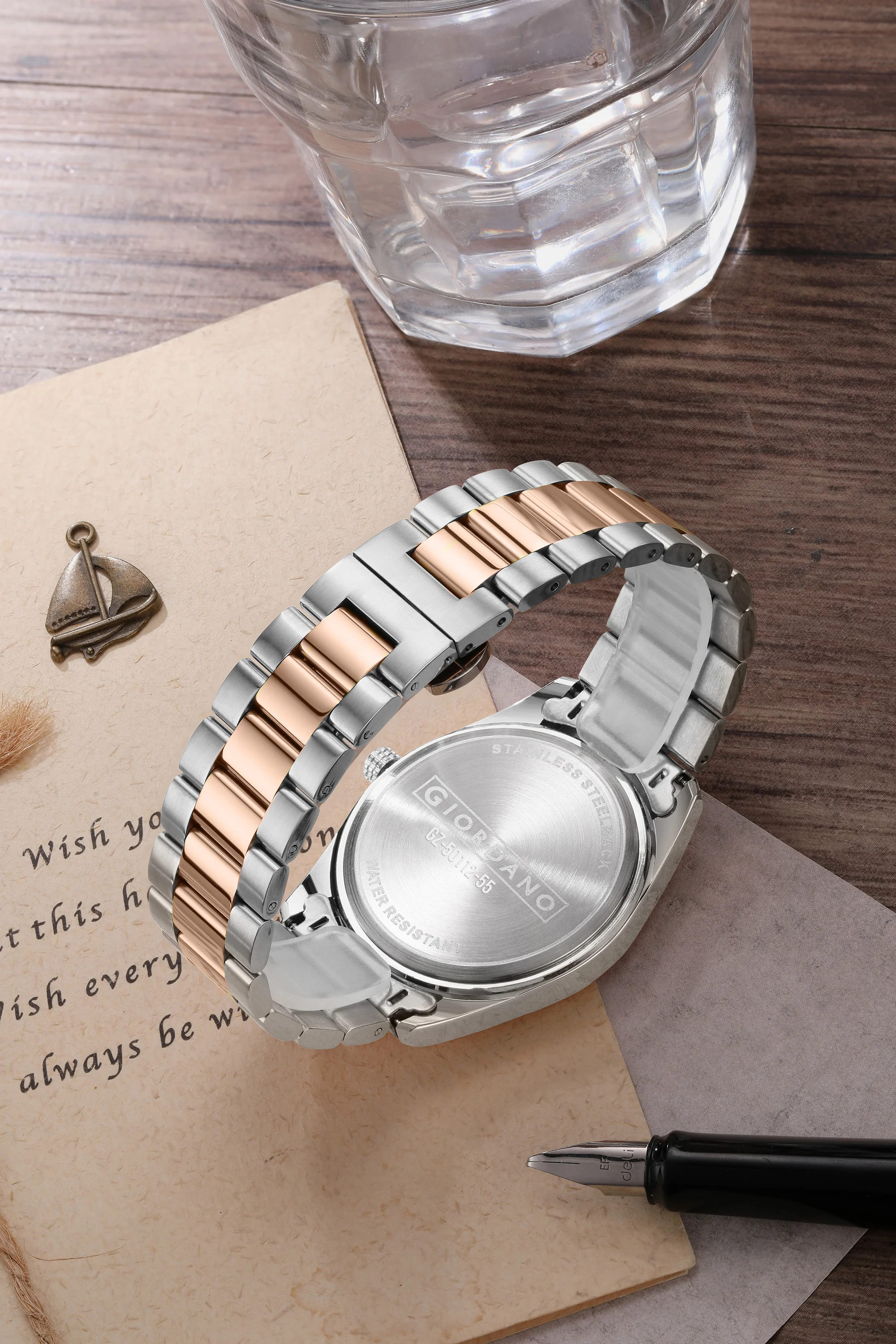 Giordano Analog Wrist Watch for Men Stylish Metal Strap with Water Resistant 3 Hand Mechanism for Men and Boys to Compliment Your Look/Ideal Gift for Male - GZ-50112-55 - Image 4