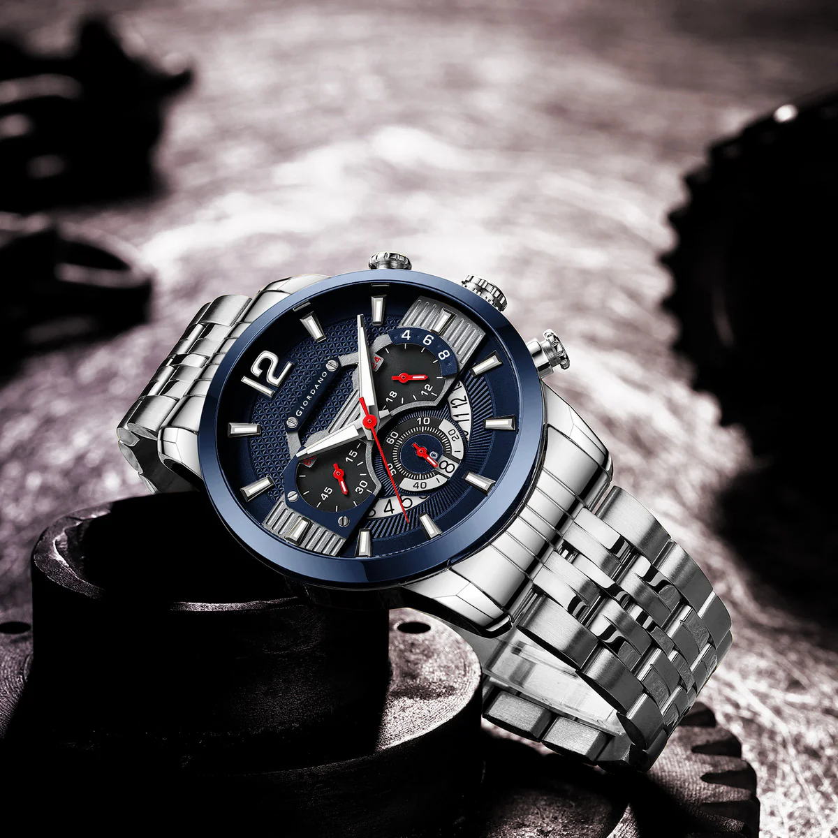 Giordano Analog Wrist Watch for Men Stylish Metal Strap with Water Resistant Multifunction Mechanism Watch GZ-50032-11 - Image 3