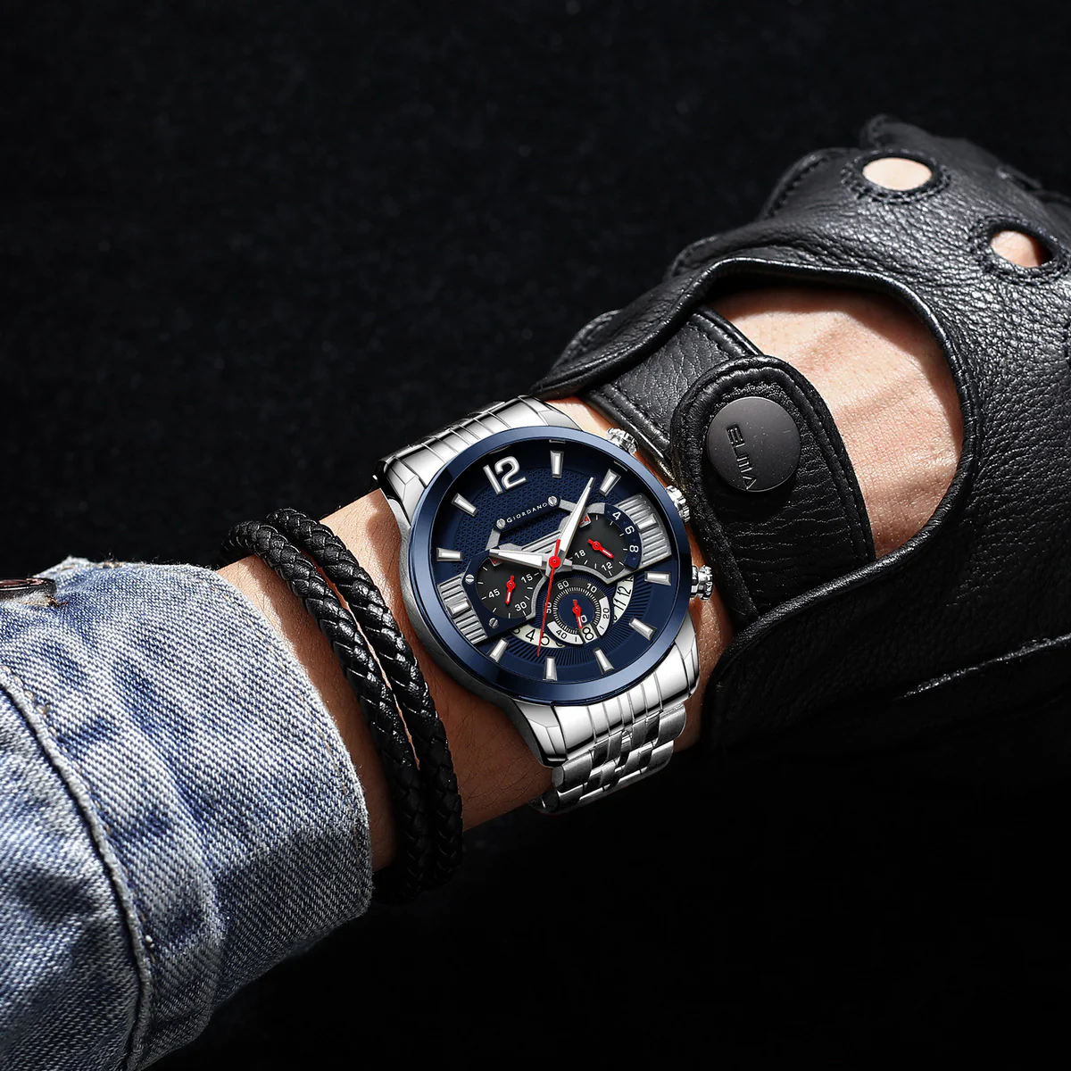 Giordano Analog Wrist Watch for Men Stylish Metal Strap with Water Resistant Multifunction Mechanism Watch GZ-50032-11 - Image 4