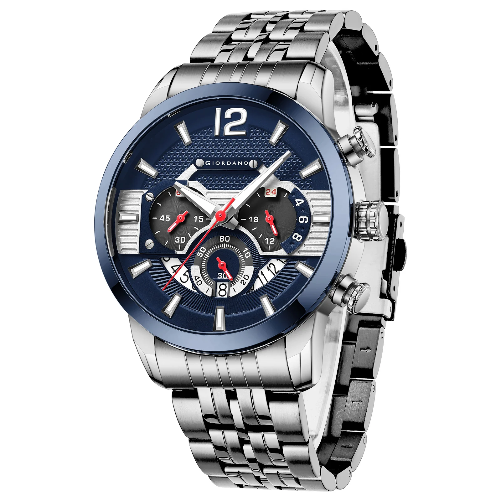 Giordano Analog Wrist Watch for Men Stylish Metal Strap with Water Resistant Multifunction Mechanism Watch GZ-50032-11 - Image 7