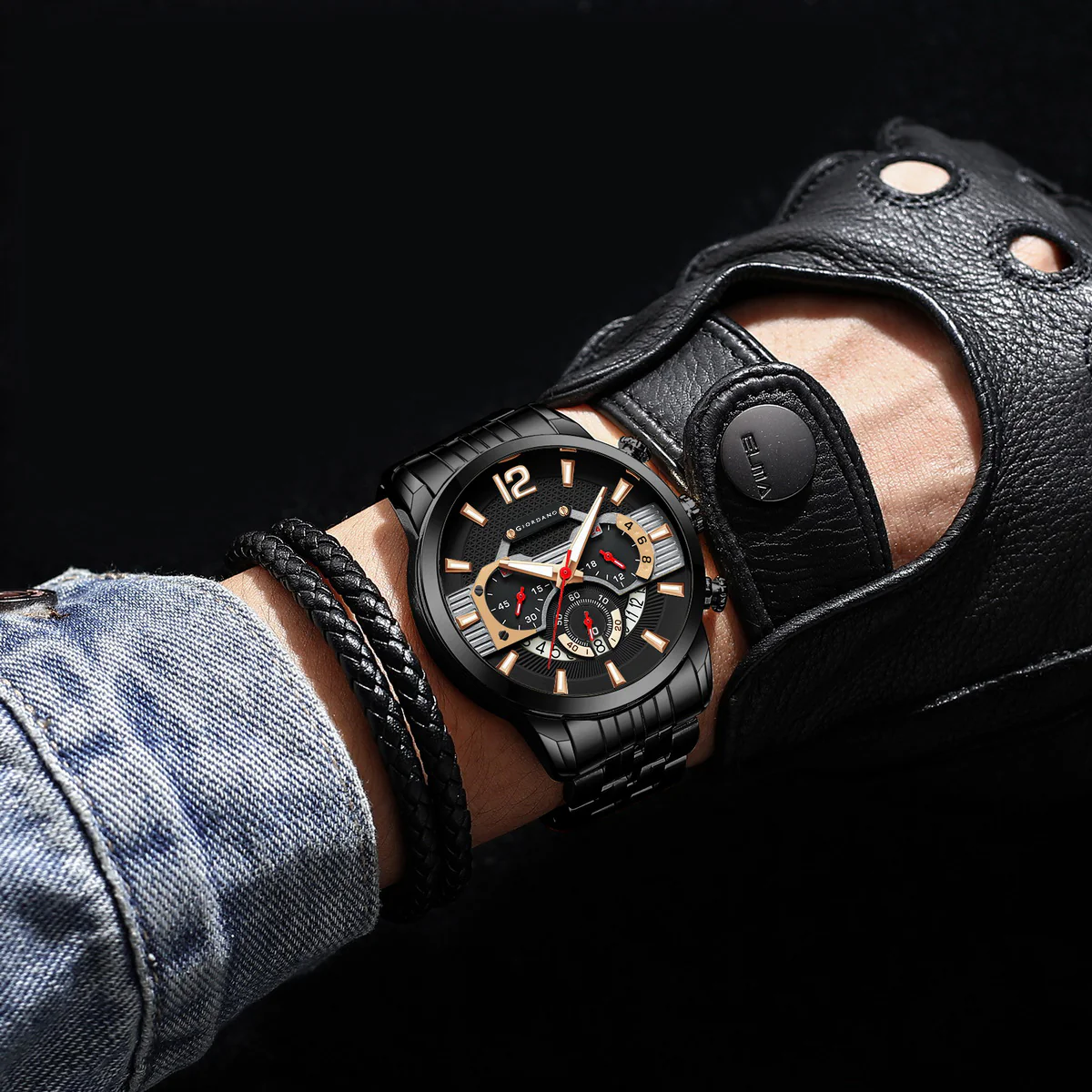 Giordano Analog Wrist Watch for Men Stylish Metal Strap with Water Resistant Multifunction Mechanism Watch GZ-50032-22 - Image 4