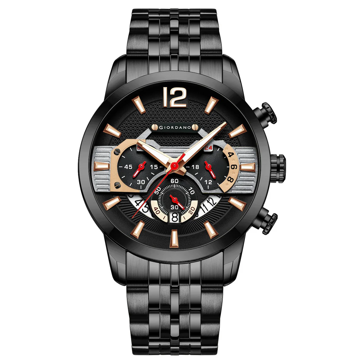Giordano Analog Wrist Watch for Men Stylish Metal Strap with Water Resistant Multifunction Mechanism Watch GZ-50032-22 - Image 6