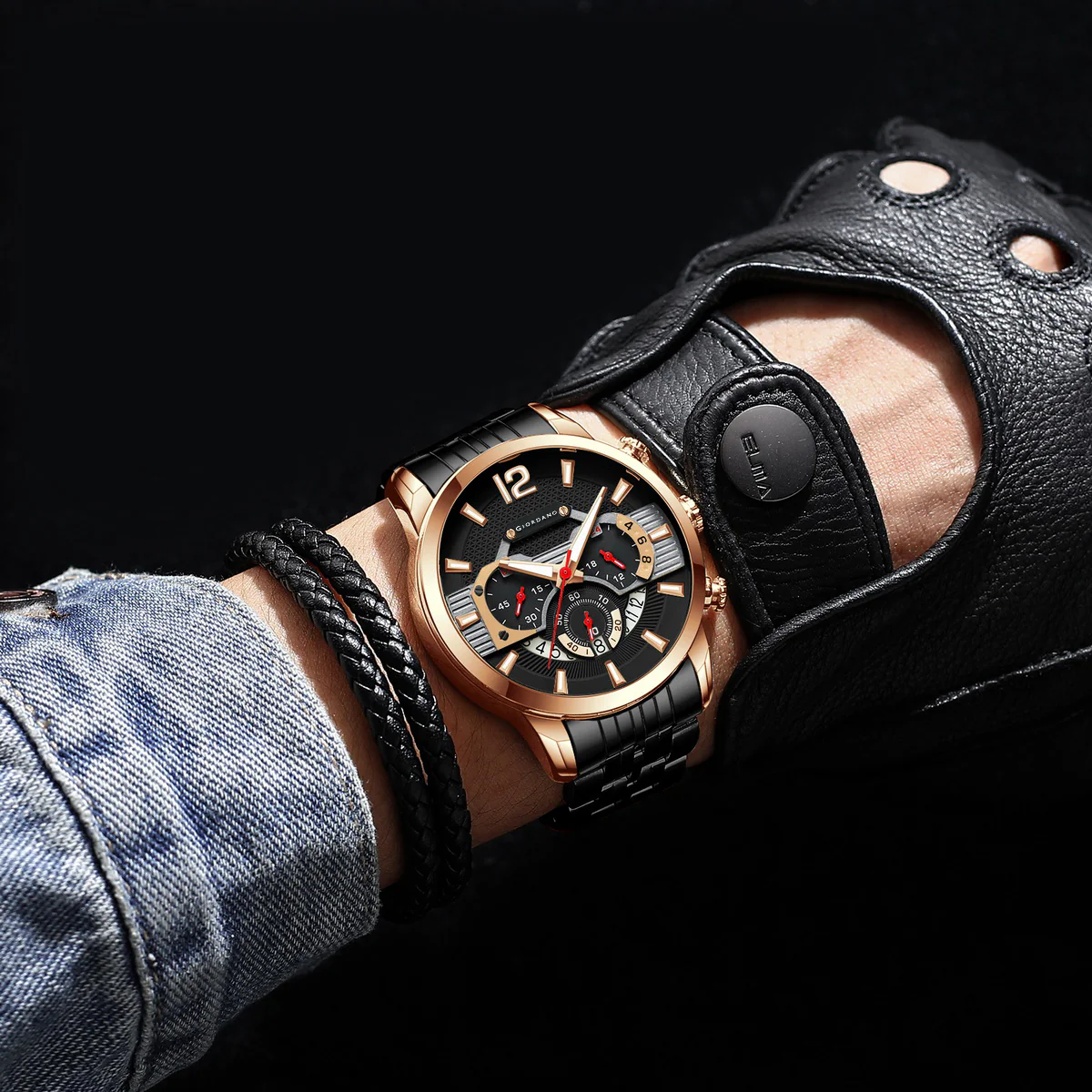 Giordano Analog Wrist Watch for Men Stylish Metal Strap with Water Resistant Multifunction Mechanism Watch GZ-50032-33 - Image 4