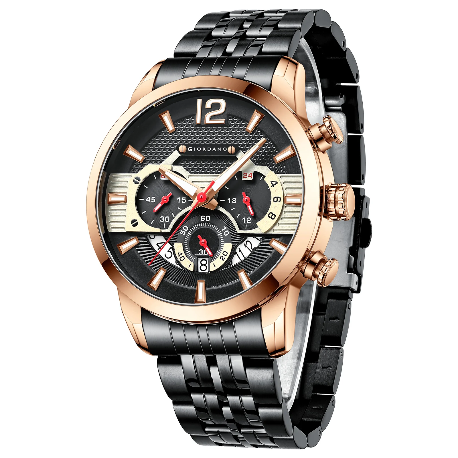 Giordano Analog Wrist Watch for Men Stylish Metal Strap with Water Resistant Multifunction Mechanism Watch GZ-50032-33 - Image 7