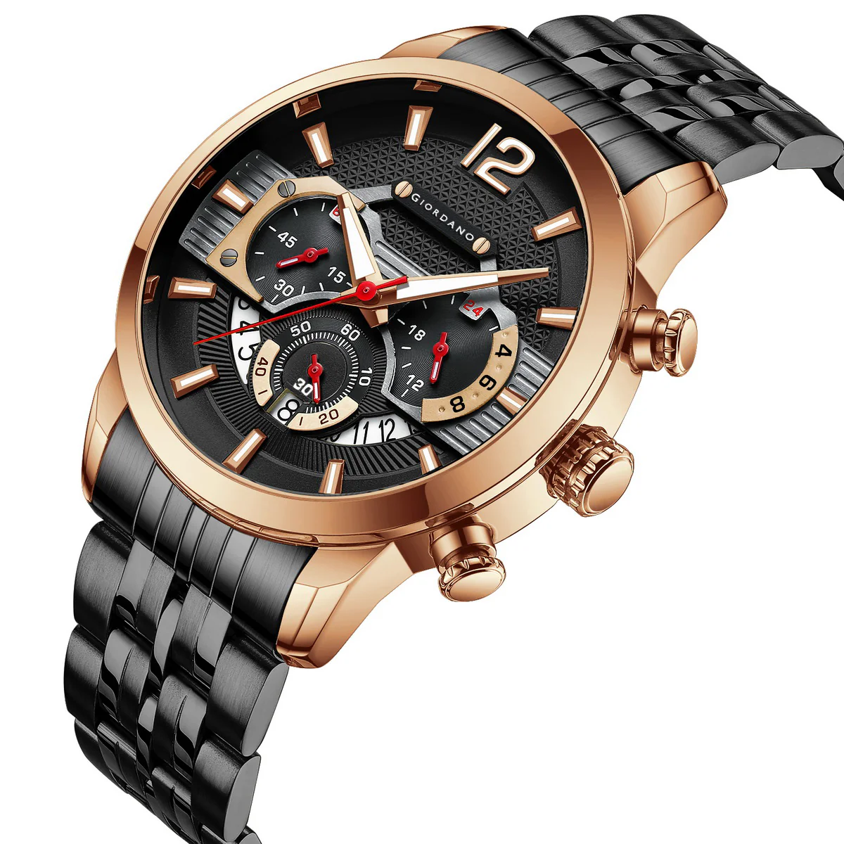 Giordano Analog Wrist Watch for Men Stylish Metal Strap with Water Resistant Multifunction Mechanism Watch GZ-50032-33 - Image 8
