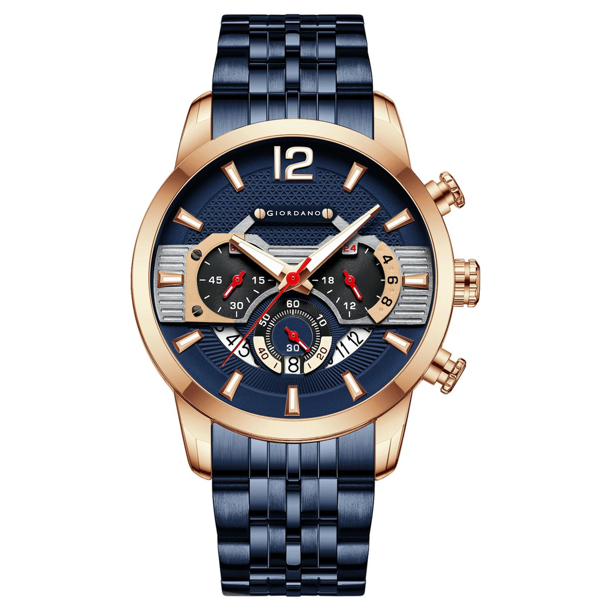 Giordano Analog Wrist Watch for Men Stylish Metal Strap with Water Resistant Multifunction Mechanism Watch GZ-50032-44 - Image 6