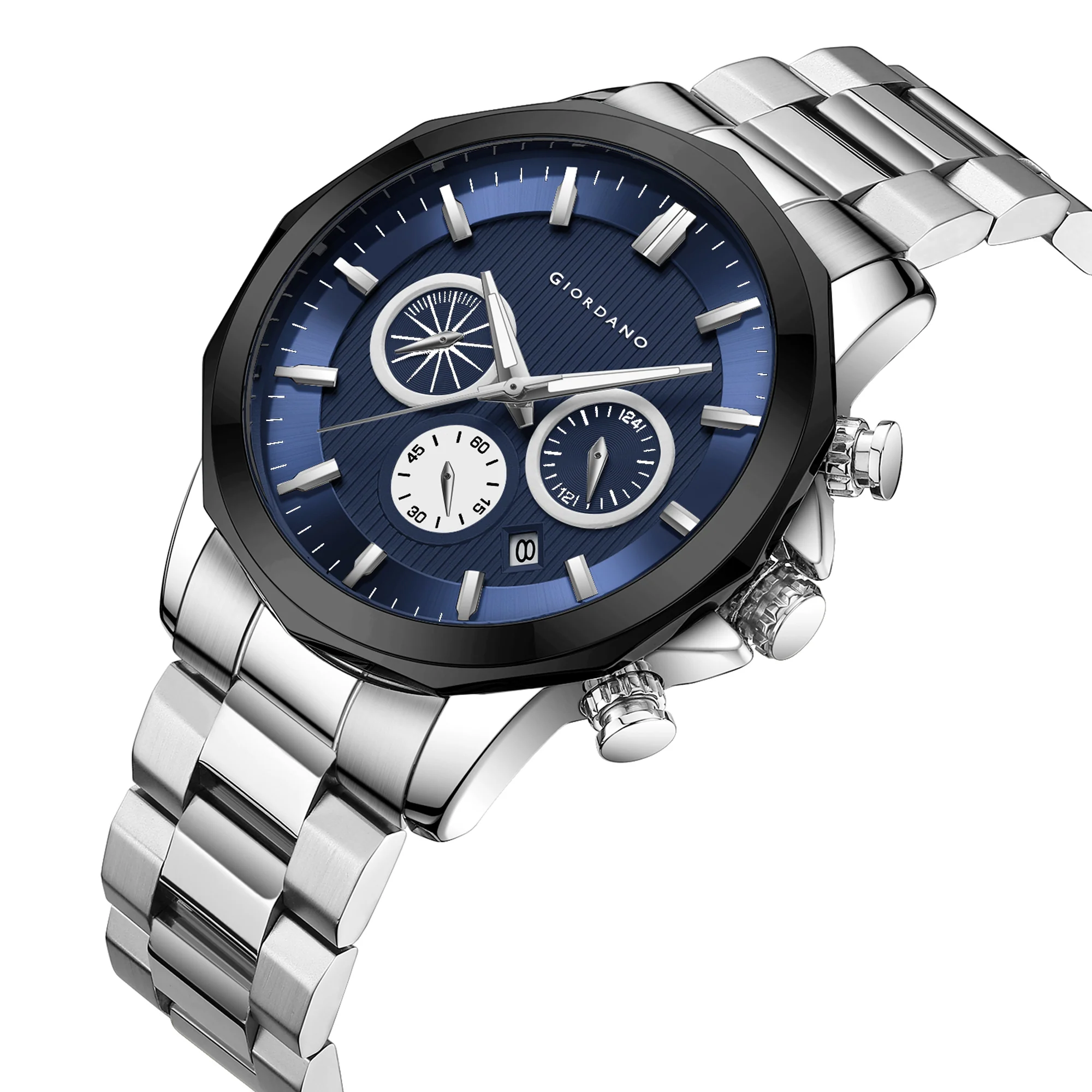 Giordano Analog Wrist Watch for Men Stylish Metal Strap with Water Resistant Multifunction Mechanism Watch GZ-50036-11 - Image 8