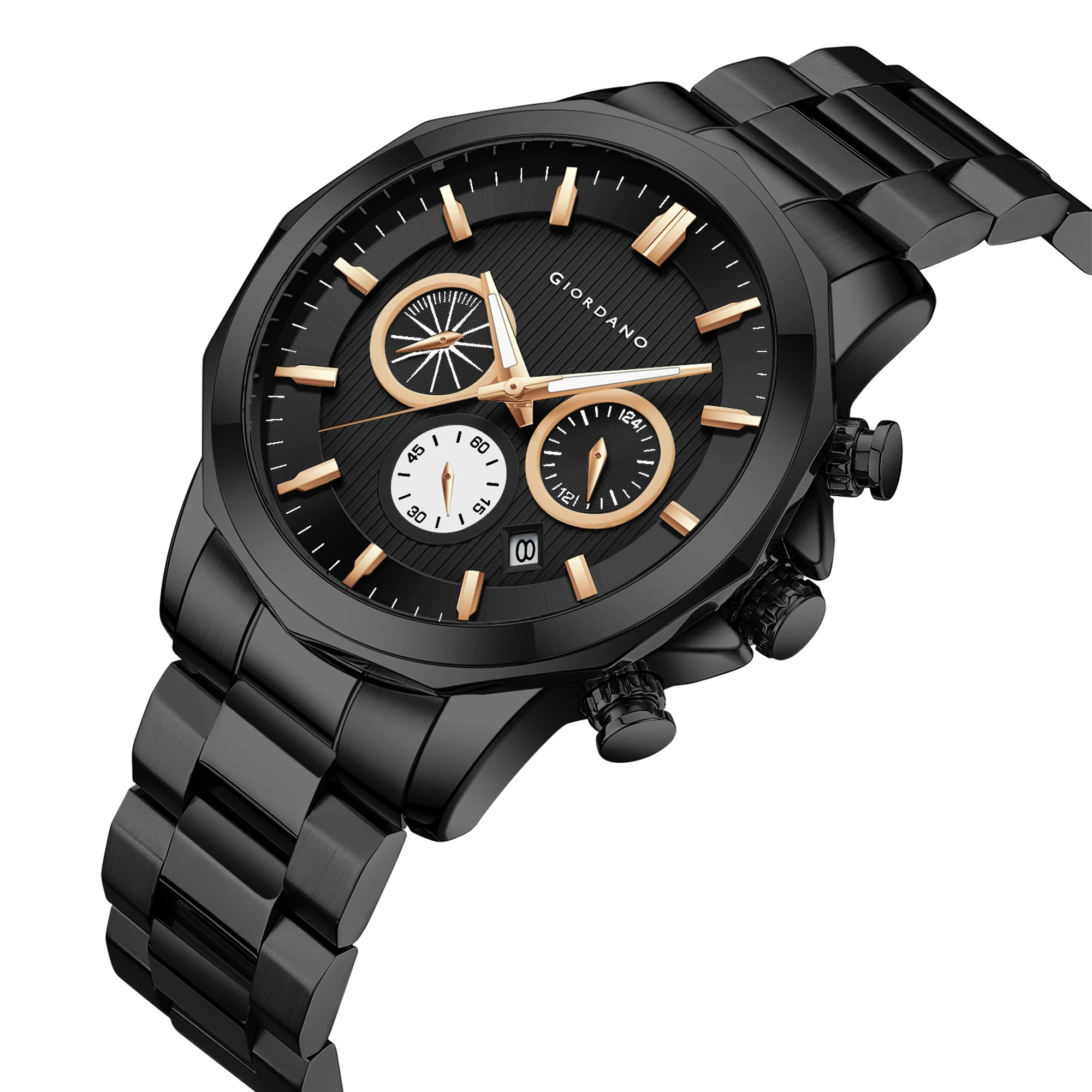Giordano Analog Wrist Watch for Men Stylish Metal Strap with Water Resistant Multifunction Mechanism Watch GZ-50036-22 - Image 8