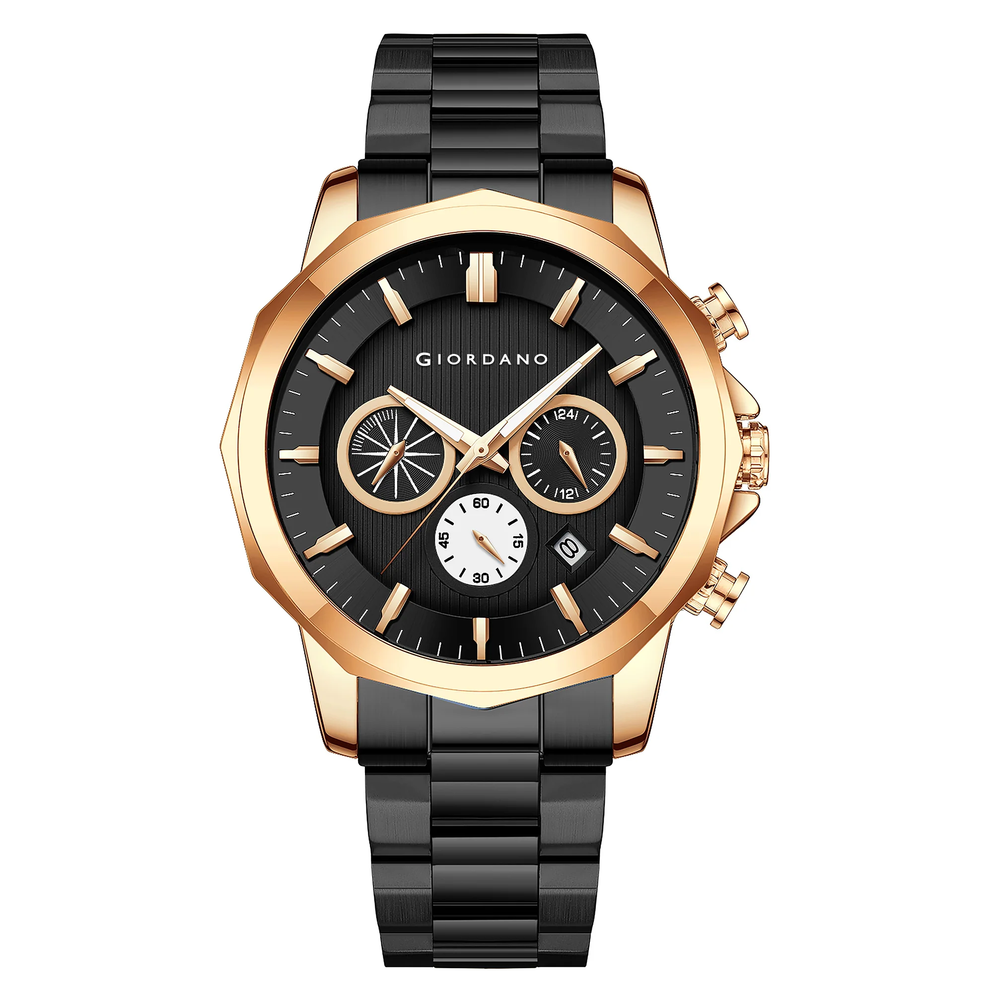 Giordano Analog Wrist Watch for Men Stylish Metal Strap with Water Resistant Multifunction Mechanism Watch GZ-50036-33 - Image 6