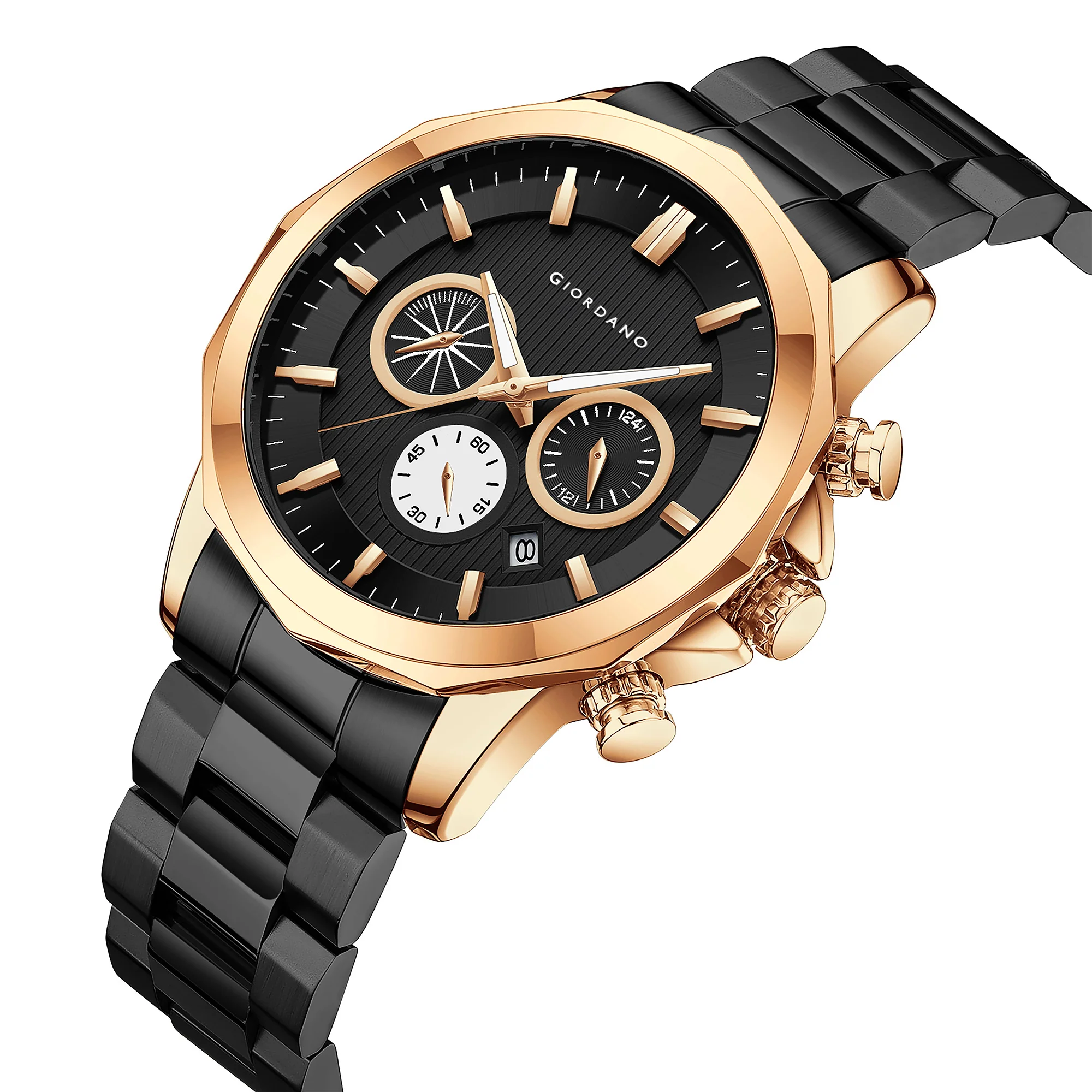 Giordano Analog Wrist Watch for Men Stylish Metal Strap with Water Resistant Multifunction Mechanism Watch GZ-50036-33 - Image 8