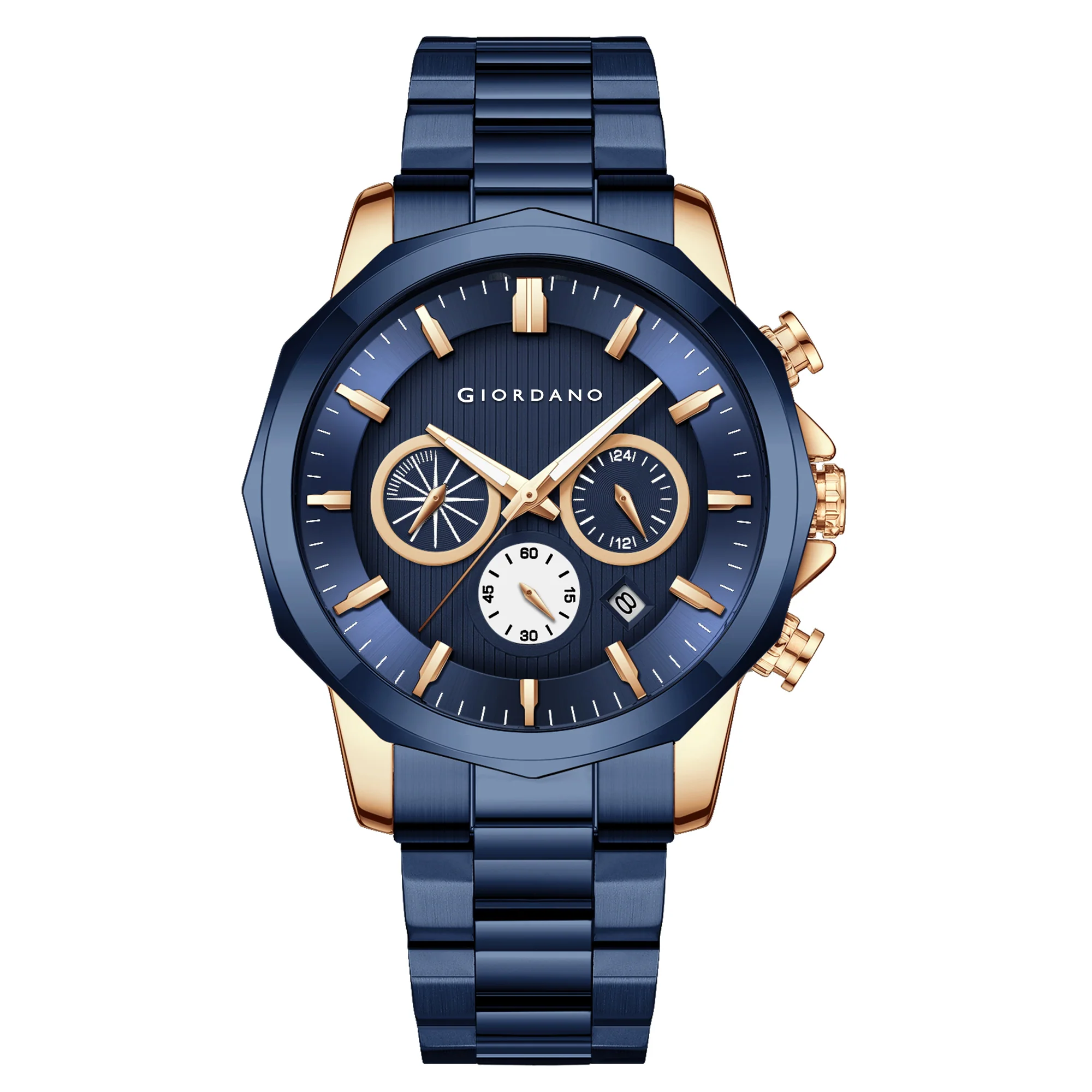 Giordano Analog Wrist Watch for Men Stylish Metal Strap with Water Resistant Multifunction Mechanism Watch GZ-50036-44 - Image 4