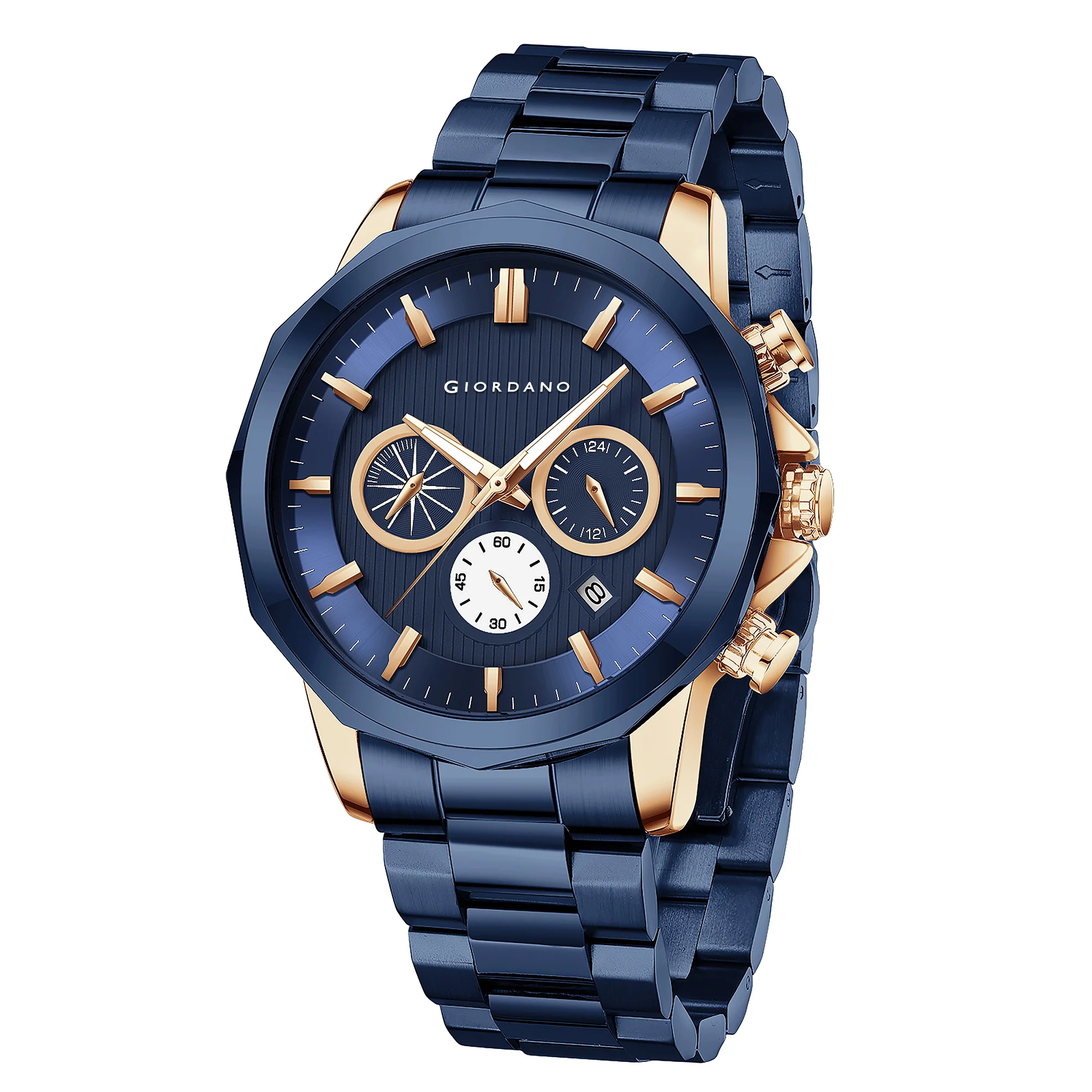 Giordano Analog Wrist Watch for Men Stylish Metal Strap with Water Resistant Multifunction Mechanism Watch GZ-50036-44 - Image 5