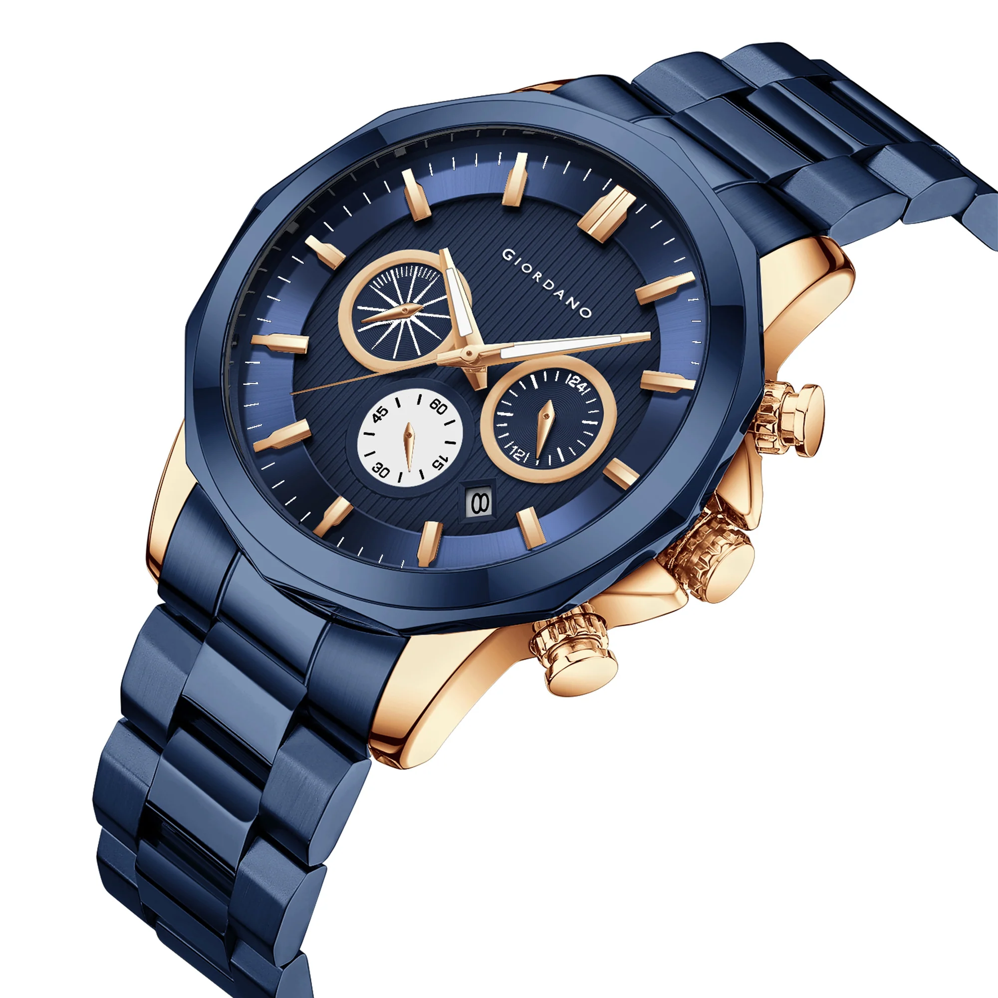 Giordano Analog Wrist Watch for Men Stylish Metal Strap with Water Resistant Multifunction Mechanism Watch GZ-50036-44 - Image 6