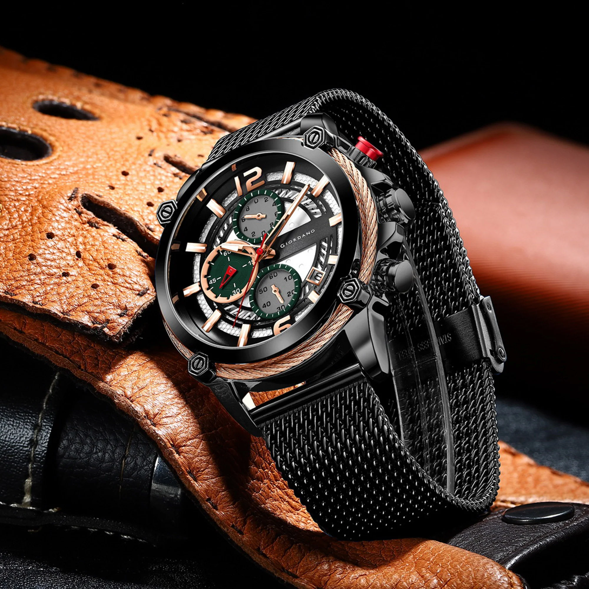 Giordano Analog Wrist Watch for Men Stylish Metal Strap with Water Resistant Multifunction Mechanism Watch | GZ-50039-11 - Image 6