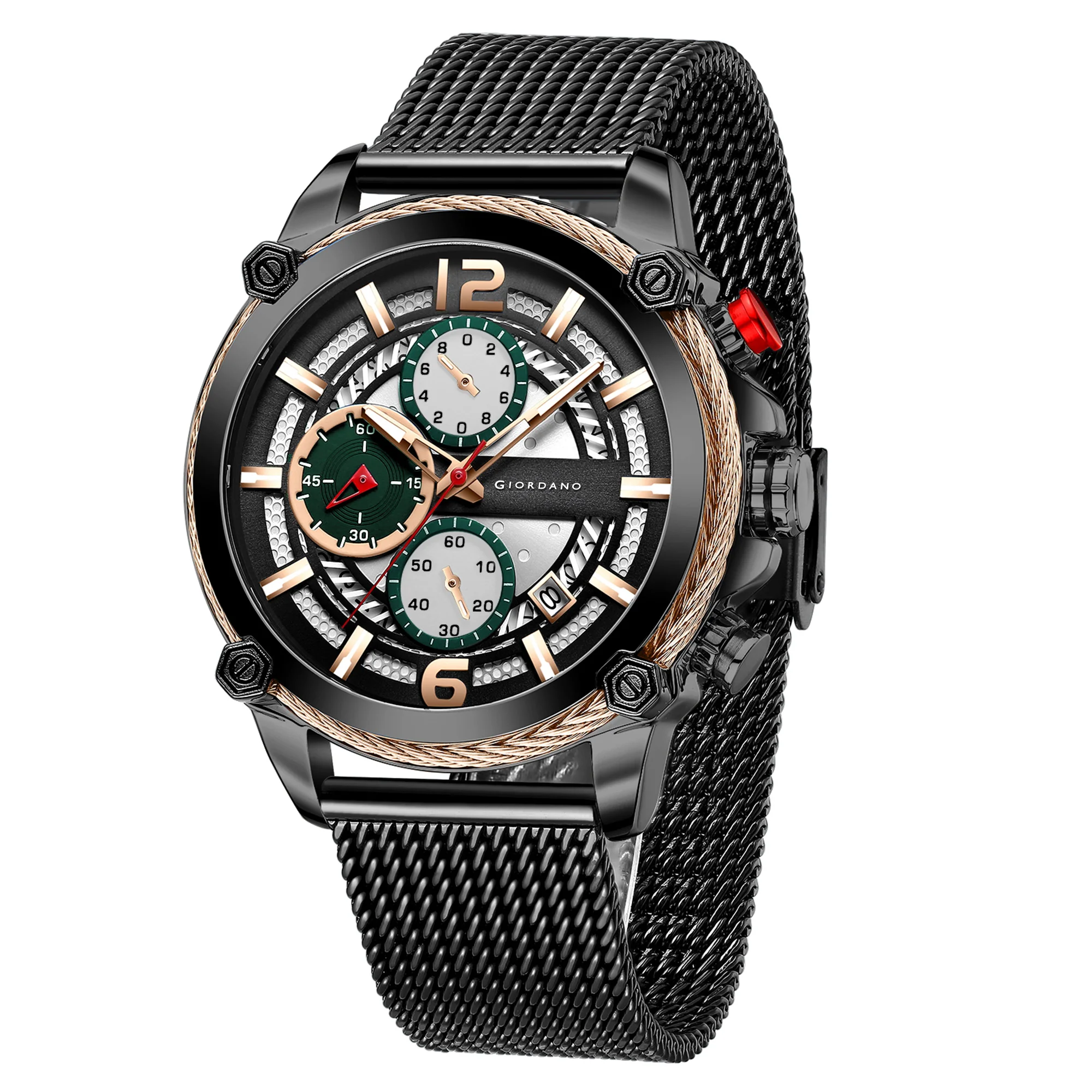 Giordano Analog Wrist Watch for Men Stylish Metal Strap with Water Resistant Multifunction Mechanism Watch | GZ-50039-11 - Image 7