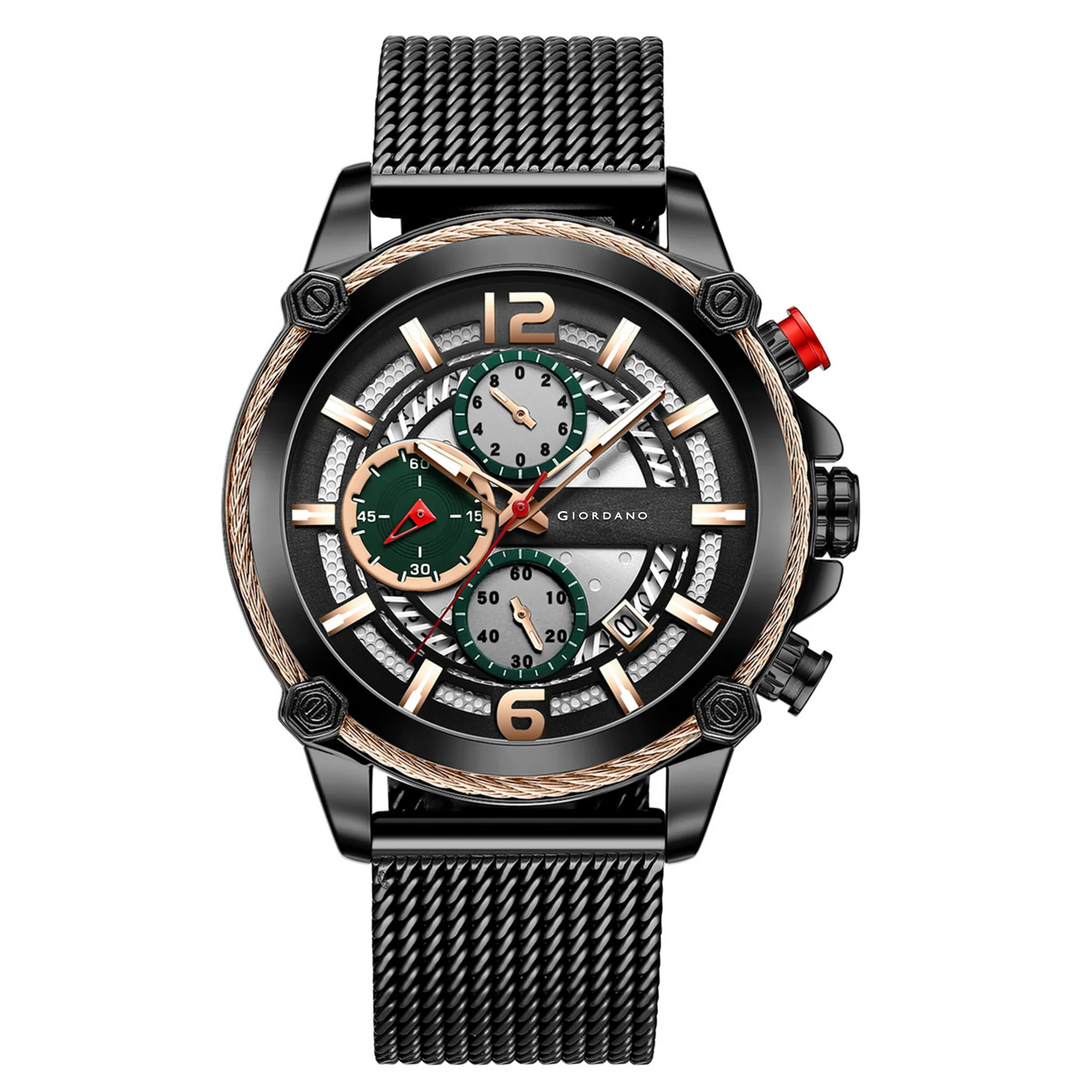 Giordano Analog Wrist Watch for Men Stylish Metal Strap with Water Resistant Multifunction Mechanism Watch | GZ-50039-11 - Image 8