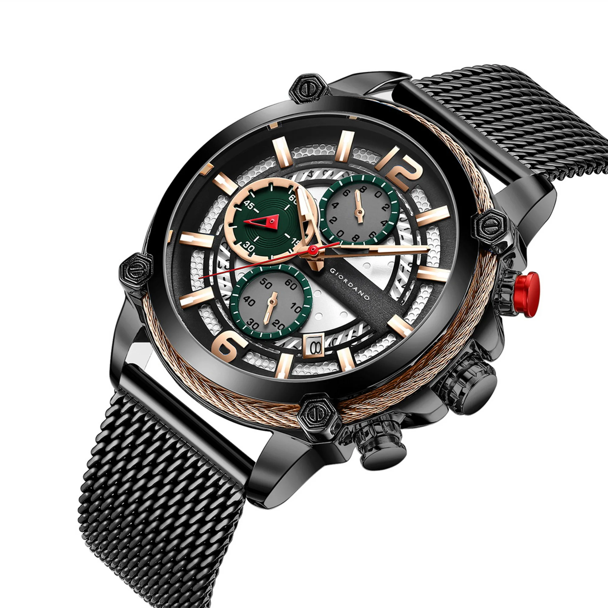 Giordano Analog Wrist Watch for Men Stylish Metal Strap with Water Resistant Multifunction Mechanism Watch | GZ-50039-11 - Image 9