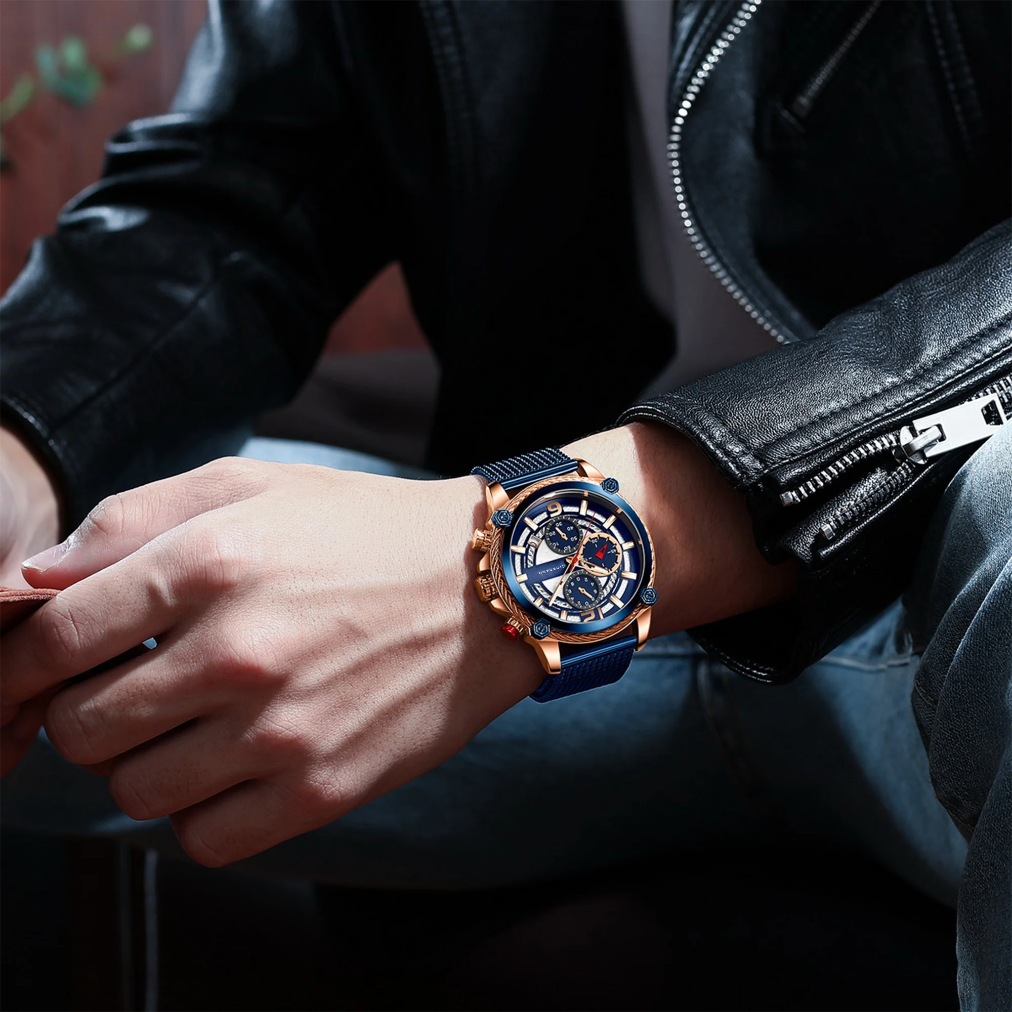 Giordano Analog Wrist Watch for Men Stylish Metal Strap with Water Resistant Multifunction Mechanism Watch | GZ-50039-33 - Image 2