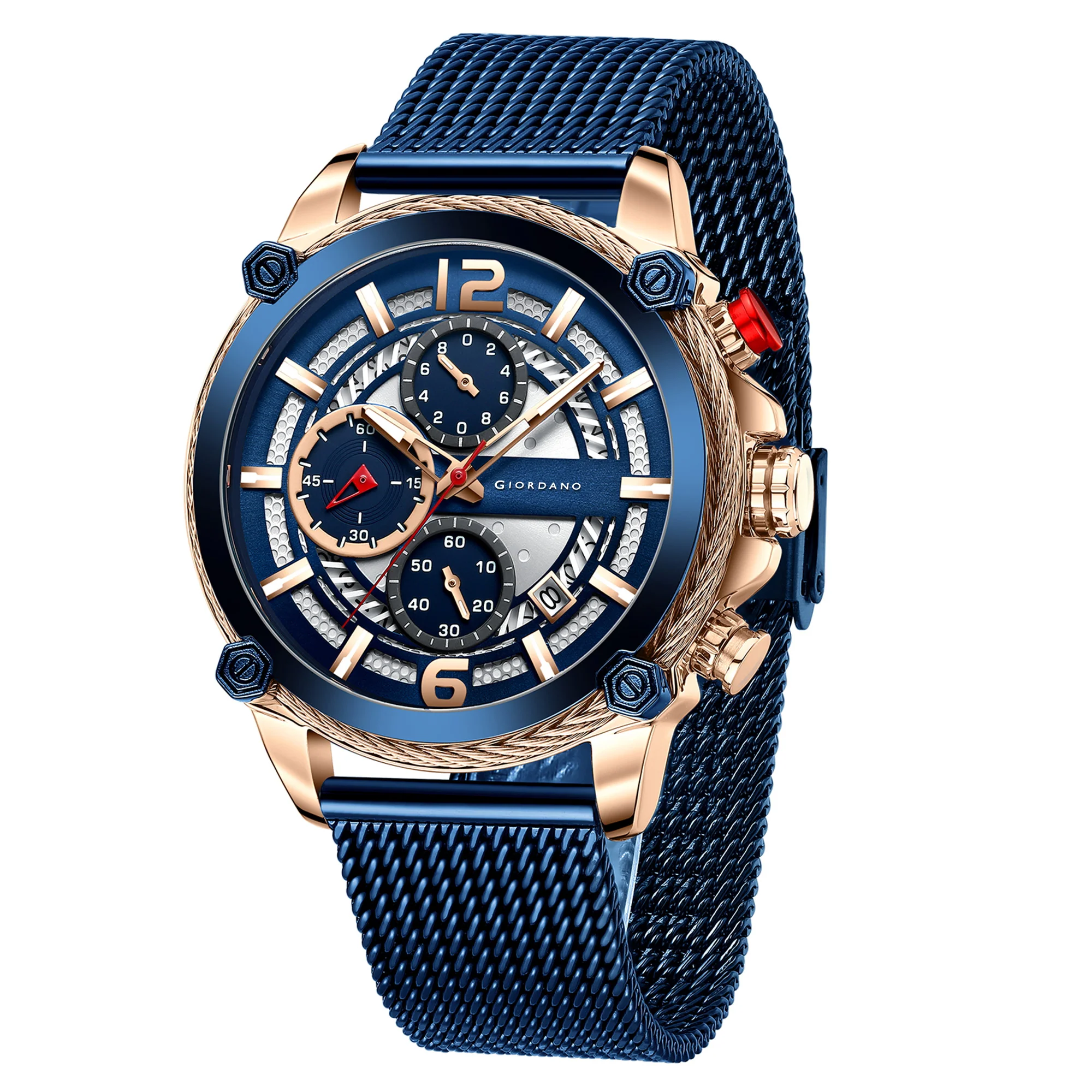 Giordano Analog Wrist Watch for Men Stylish Metal Strap with Water Resistant Multifunction Mechanism Watch | GZ-50039-33 - Image 7