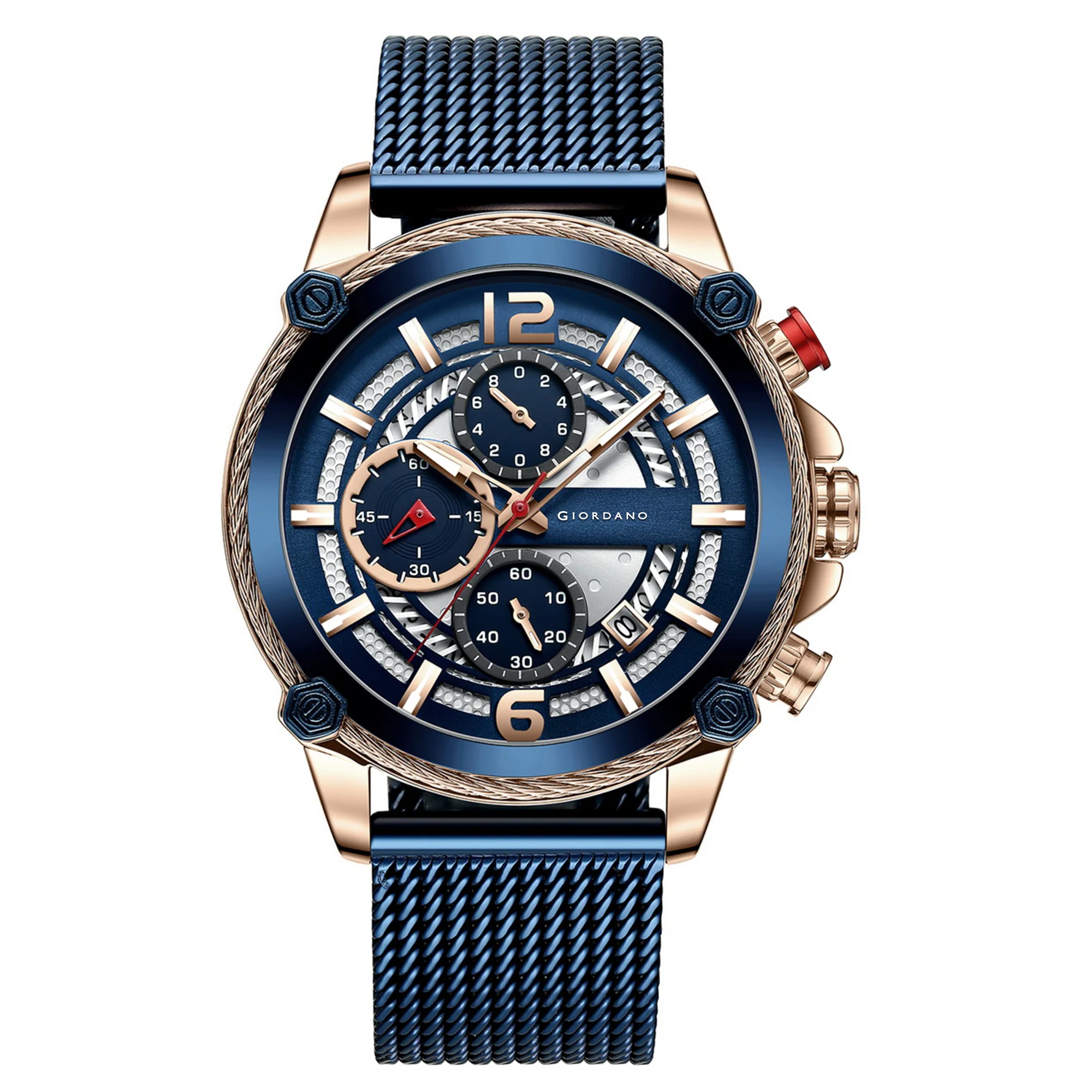 Giordano Analog Wrist Watch for Men Stylish Metal Strap with Water Resistant Multifunction Mechanism Watch | GZ-50039-33 - Image 8