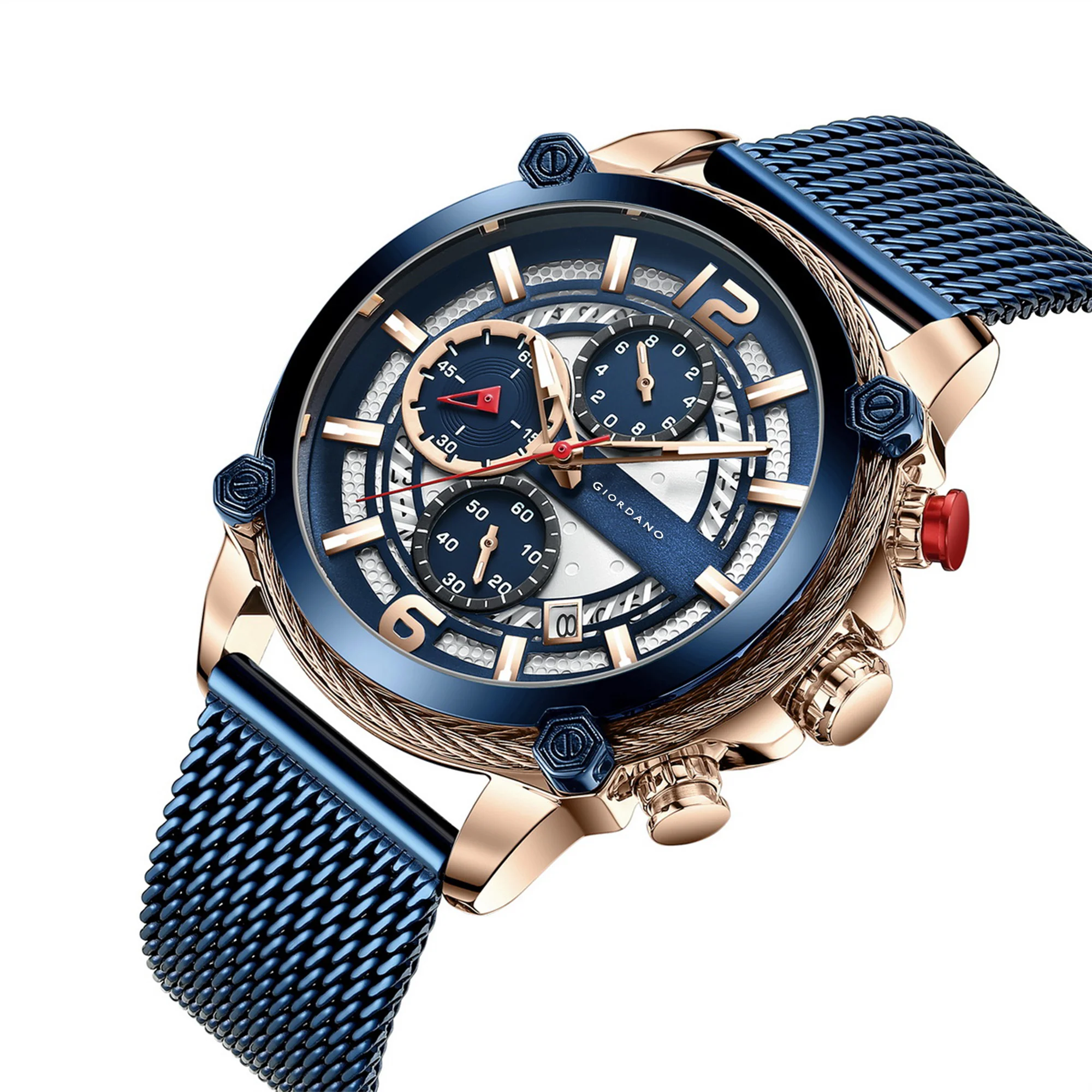 Giordano Analog Wrist Watch for Men Stylish Metal Strap with Water Resistant Multifunction Mechanism Watch | GZ-50039-33 - Image 9