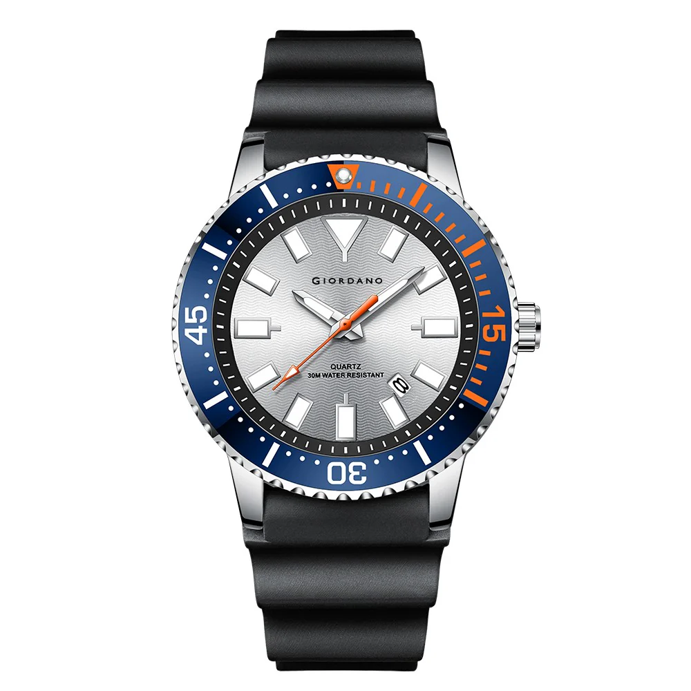 Giordano Analog Wrist Watch for Men Stylish Silicon Strap with Water Resistant 3 Hand Mechanism for Men and Boys to Compliment Your Look/Ideal Gift for Male | GZ-50103-03 - Image 8
