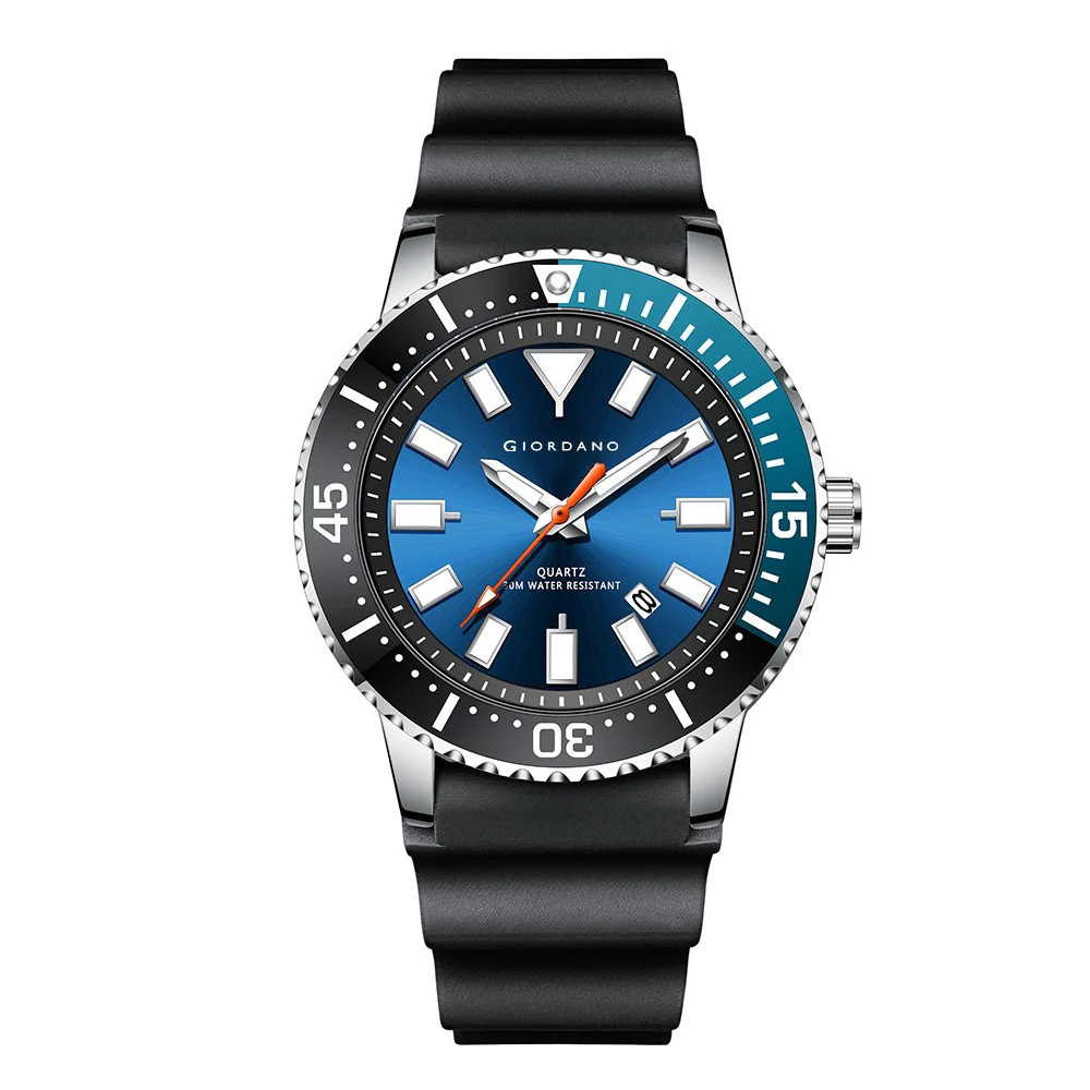 Giordano Analog Wrist Watch for Men Stylish Silicon Strap with Water Resistant 3 Hand Mechanism for Men and Boys to Compliment Your Look/Ideal Gift for Male | GZ-50103-04 - Image 5