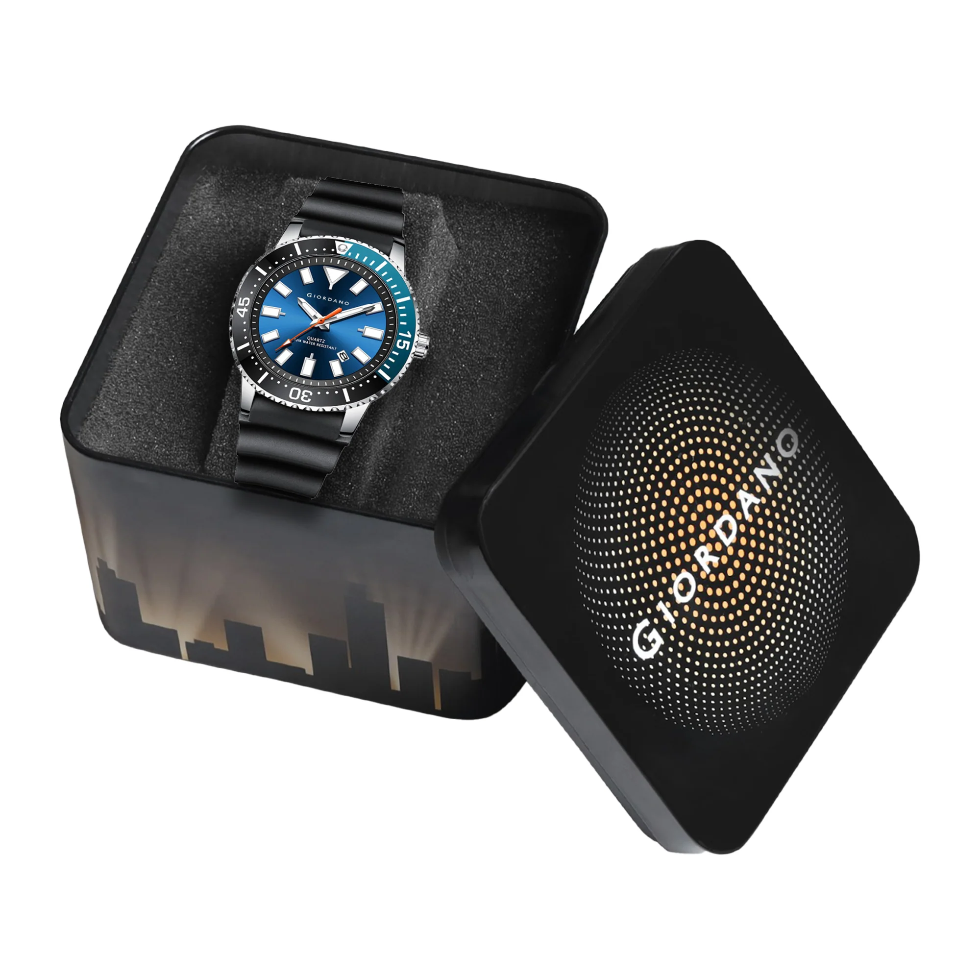 Giordano Analog Wrist Watch for Men Stylish Silicon Strap with Water Resistant 3 Hand Mechanism for Men and Boys to Compliment Your Look/Ideal Gift for Male | GZ-50103-04 - Image 6