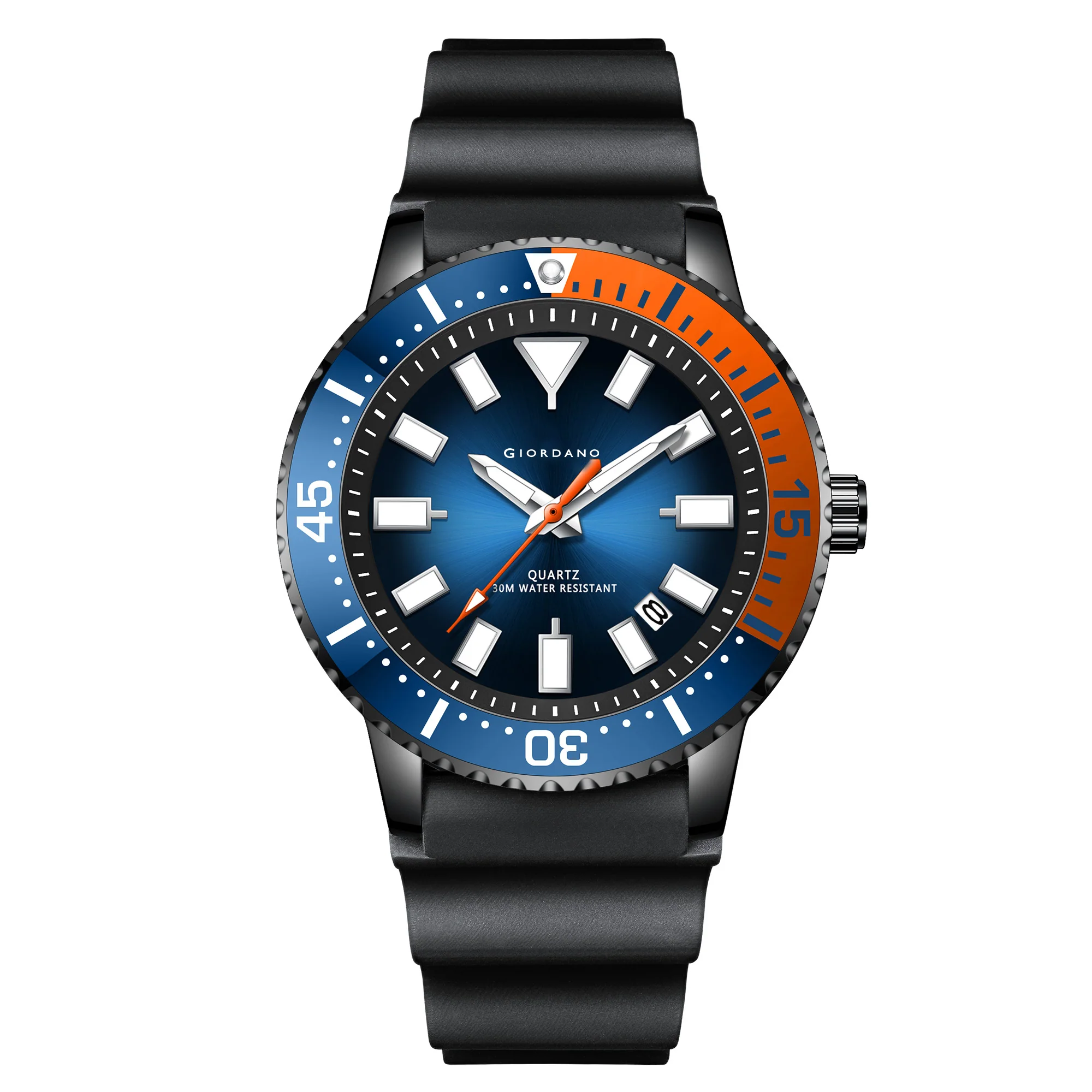 Giordano Analog Wrist Watch for Men Stylish Silicon Strap with Water Resistant 3 Hand Mechanism for Men and Boys to Compliment Your Look/Ideal Gift for Male | GZ-50103-05 - Image 4