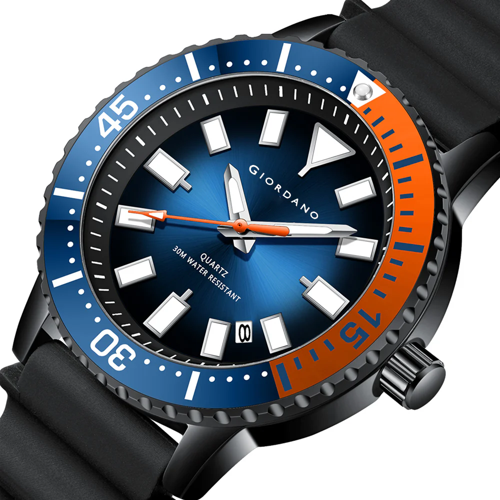 Giordano Analog Wrist Watch for Men Stylish Silicon Strap with Water Resistant 3 Hand Mechanism for Men and Boys to Compliment Your Look/Ideal Gift for Male | GZ-50103-05 - Image 5