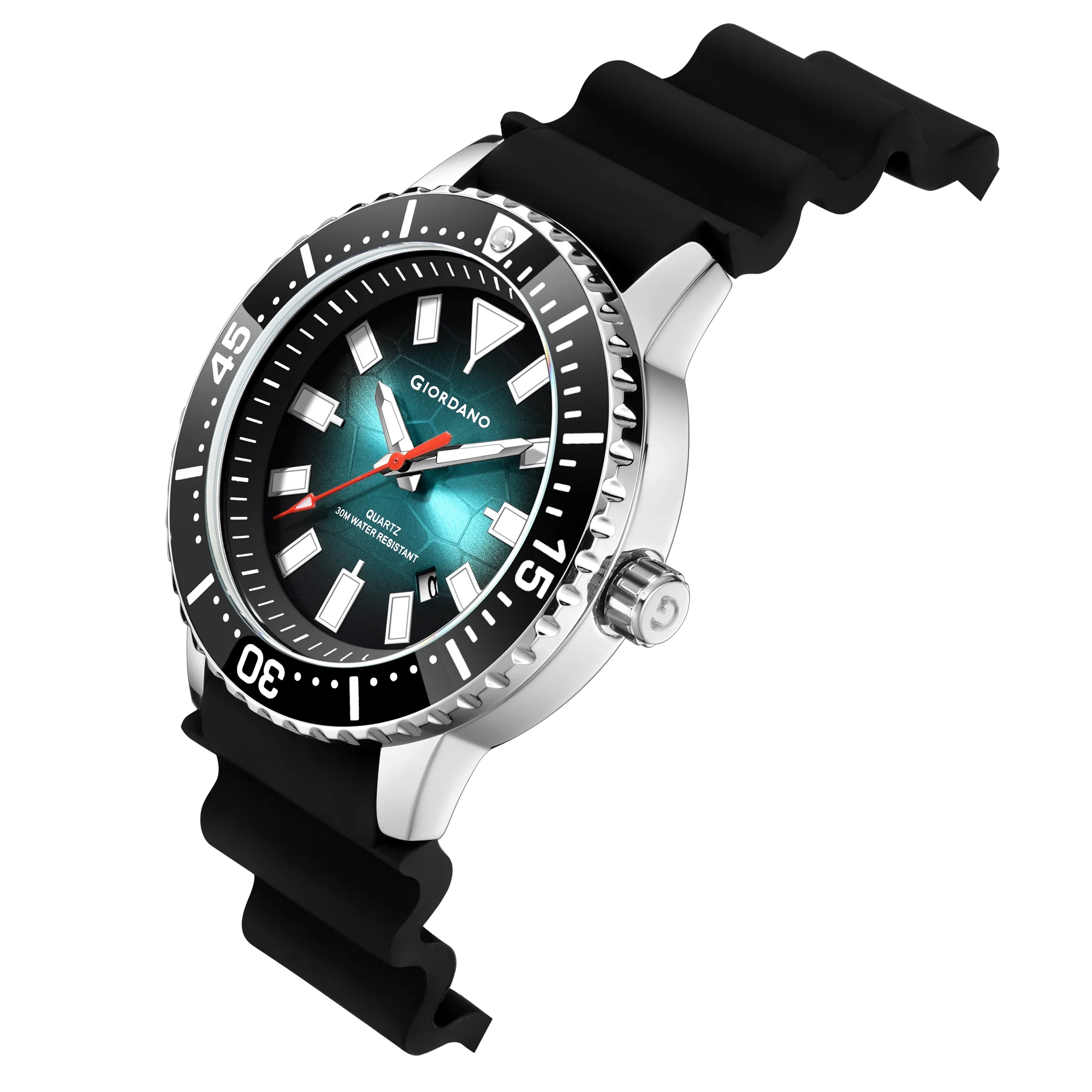 Giordano Analog Wrist Watch for Men Stylish Silicon Strap with Water Resistant 3 Hand Mechanism for Men and Boys to Compliment Your Look/Ideal Gift for Male | GZ-50103-02 - Image 10
