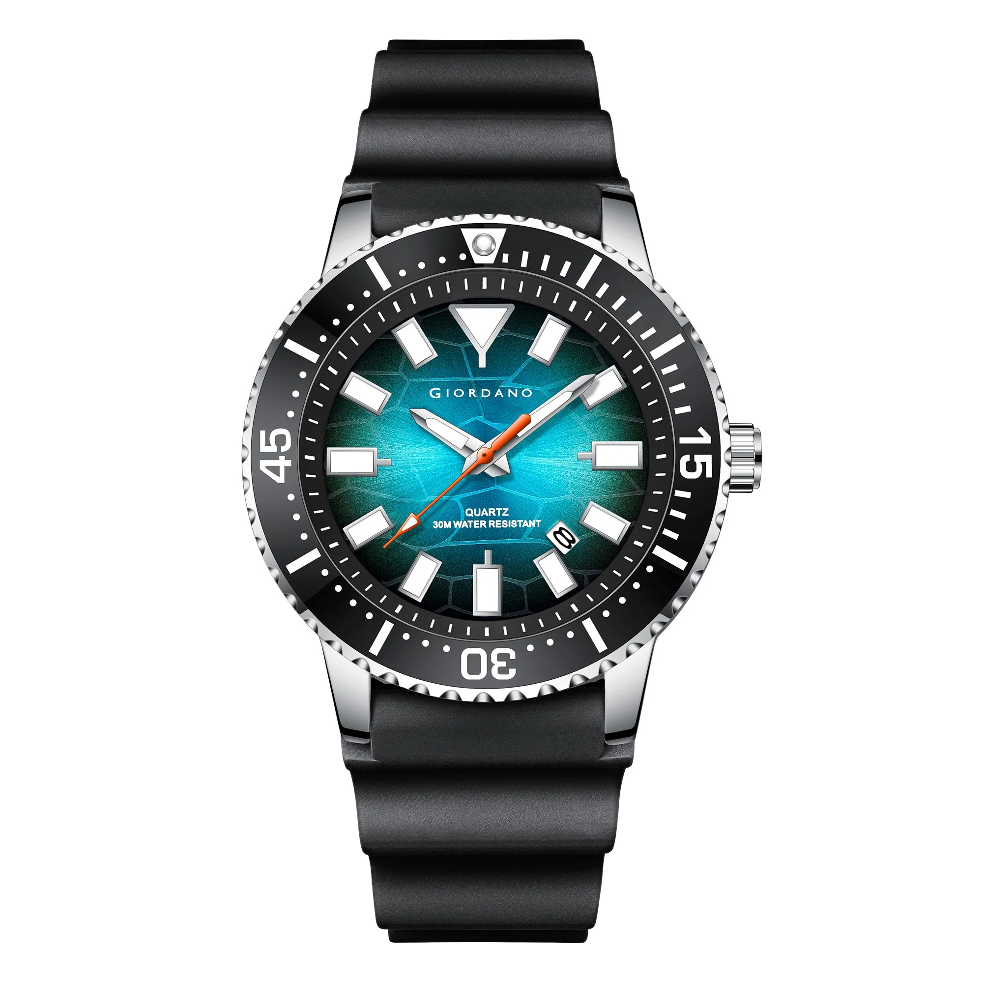 Giordano Analog Wrist Watch for Men Stylish Silicon Strap with Water Resistant 3 Hand Mechanism for Men and Boys to Compliment Your Look/Ideal Gift for Male | GZ-50103-02 - Image 9
