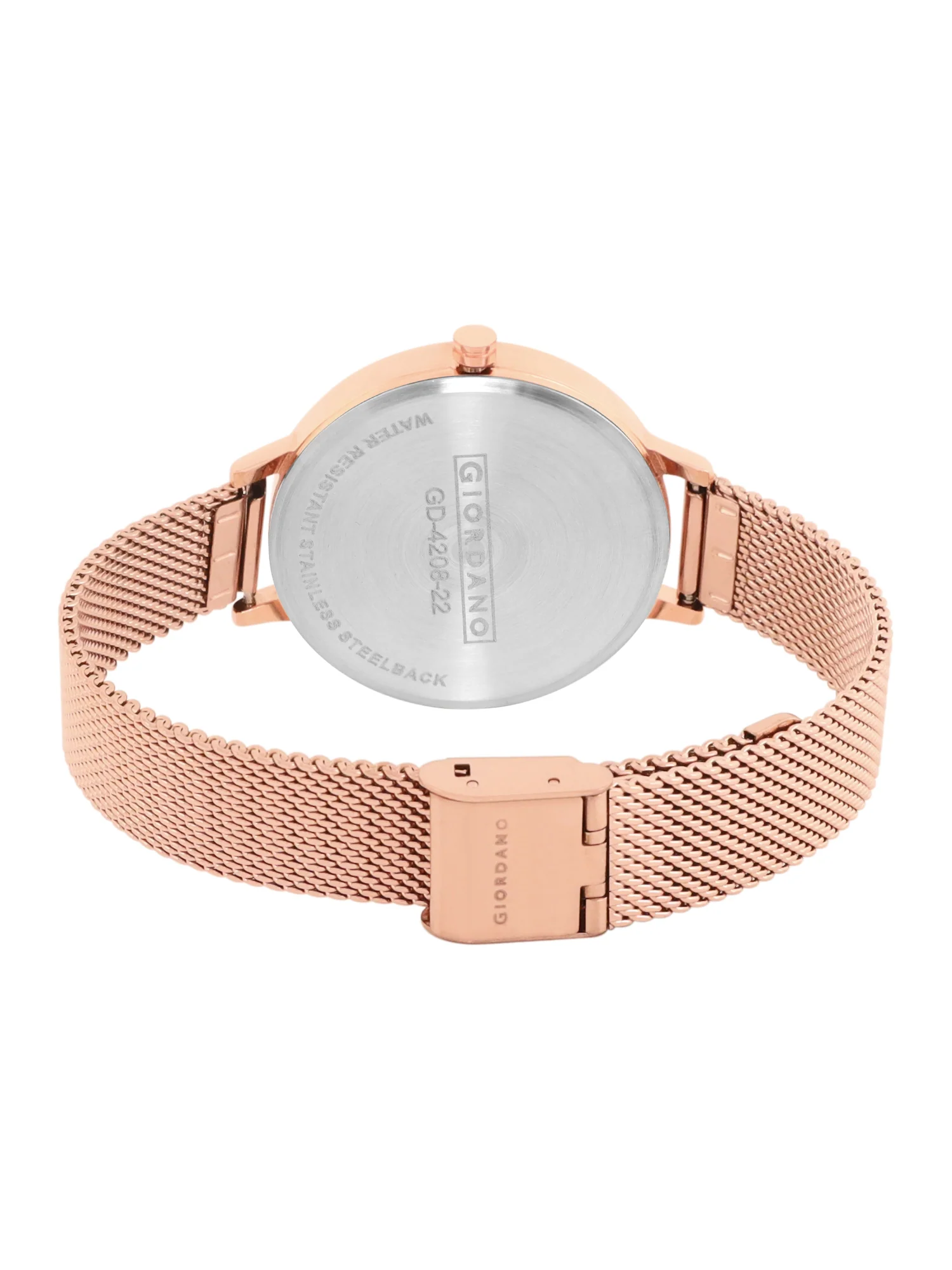 Giordano Analog Wrist Watch for Women Stylish Metal Strap with Water Resistant 3 Hand Mechanism for Girls & Ladies to Compliment Your Look/Ideal Gift for Female - GD-4208-22 - Image 8