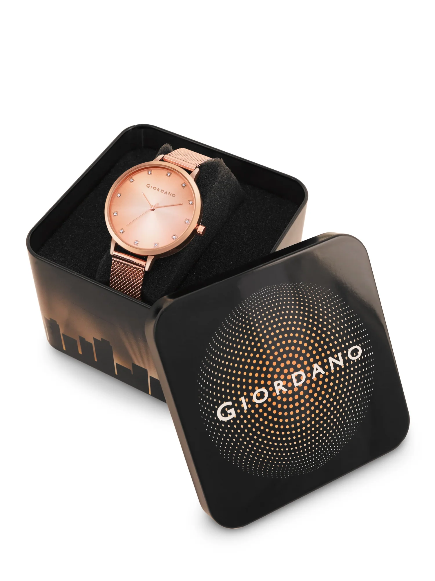 Giordano Analog Wrist Watch for Women Stylish Metal Strap with Water Resistant 3 Hand Mechanism for Girls & Ladies to Compliment Your Look/Ideal Gift for Female - GD-4208-22 - Image 9