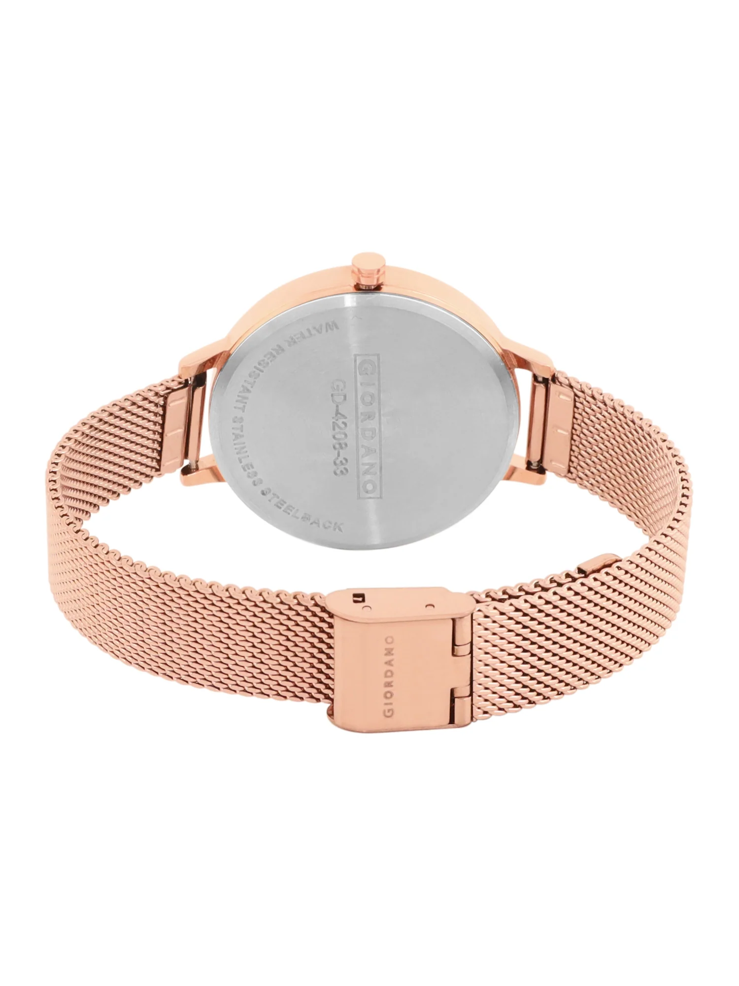 Giordano Analog Wrist Watch for Women Stylish Metal Strap with Water Resistant 3 Hand Mechanism for Girls & Ladies to Compliment Your Look/Ideal Gift for Female - GD-4208-33 - Image 8