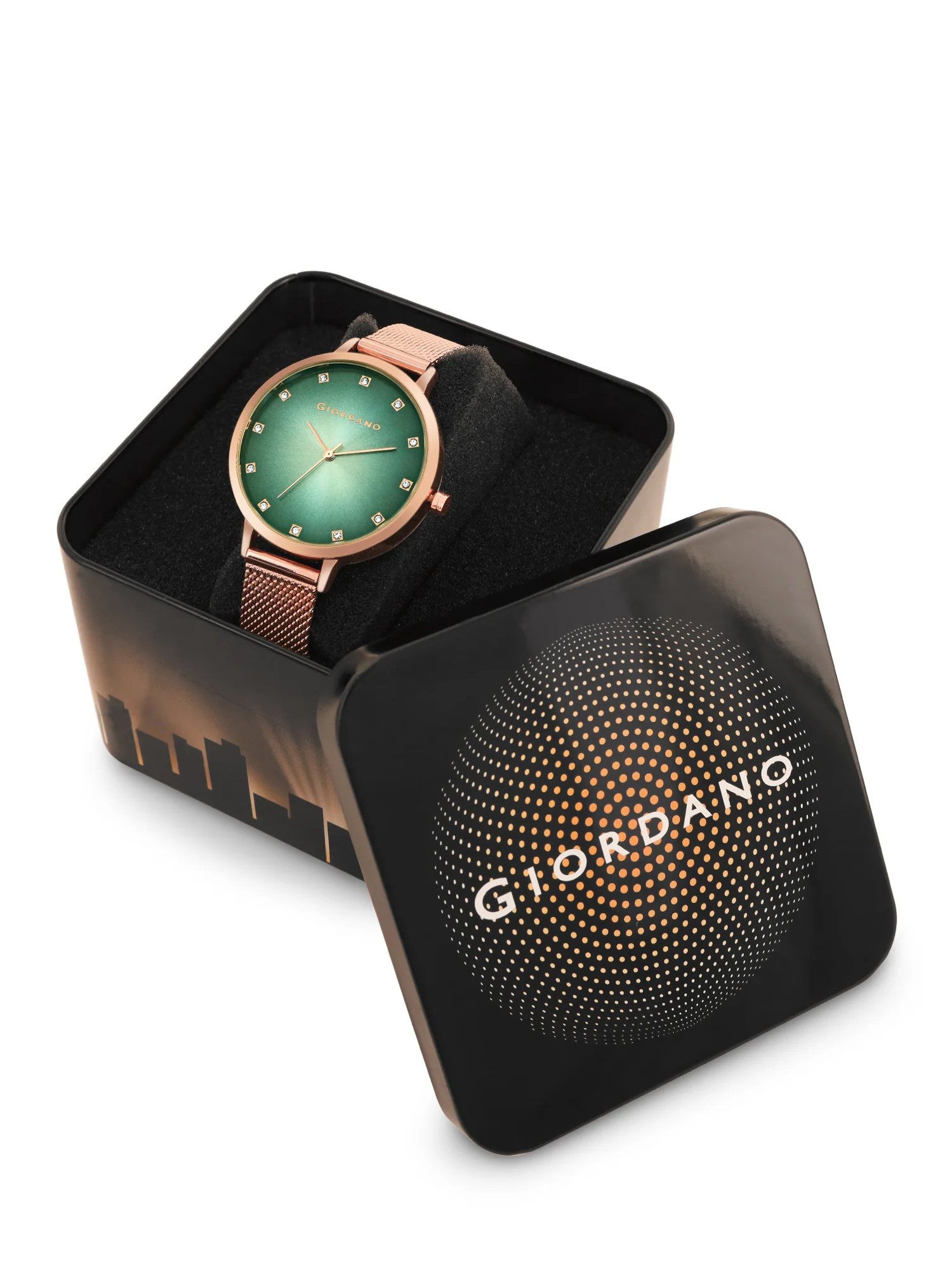 Giordano Analog Wrist Watch for Women Stylish Metal Strap with Water Resistant 3 Hand Mechanism for Girls & Ladies to Compliment Your Look/Ideal Gift for Female - GD-4208-33 - Image 9